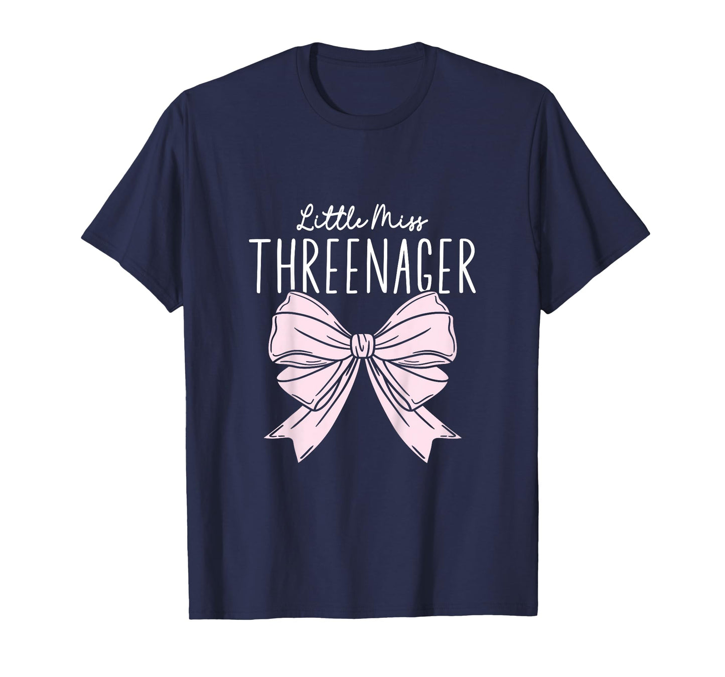 Little Miss Threenager Coquette Bow Birthday 3 Years T-Shirt