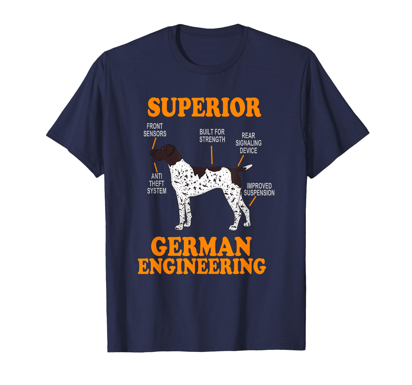 German Shorthair Pointer Funny | Dog Silhouette | T-Shirt