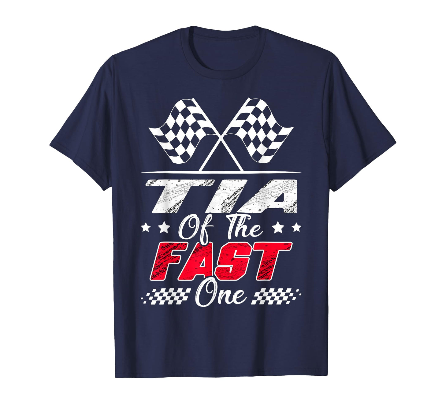 Tia Of The Fast One First Birthday Racing Car Family T-Shirt