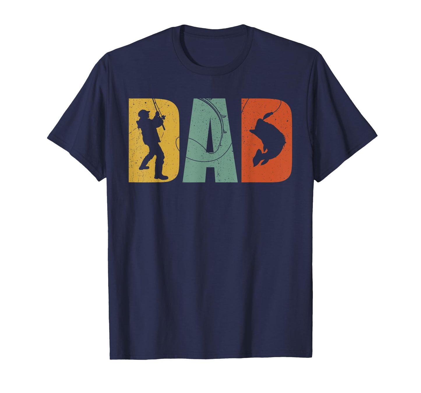 Vintage Fishing Dad Fathers Day Halloween Dad Costume Fisher T-Shirt