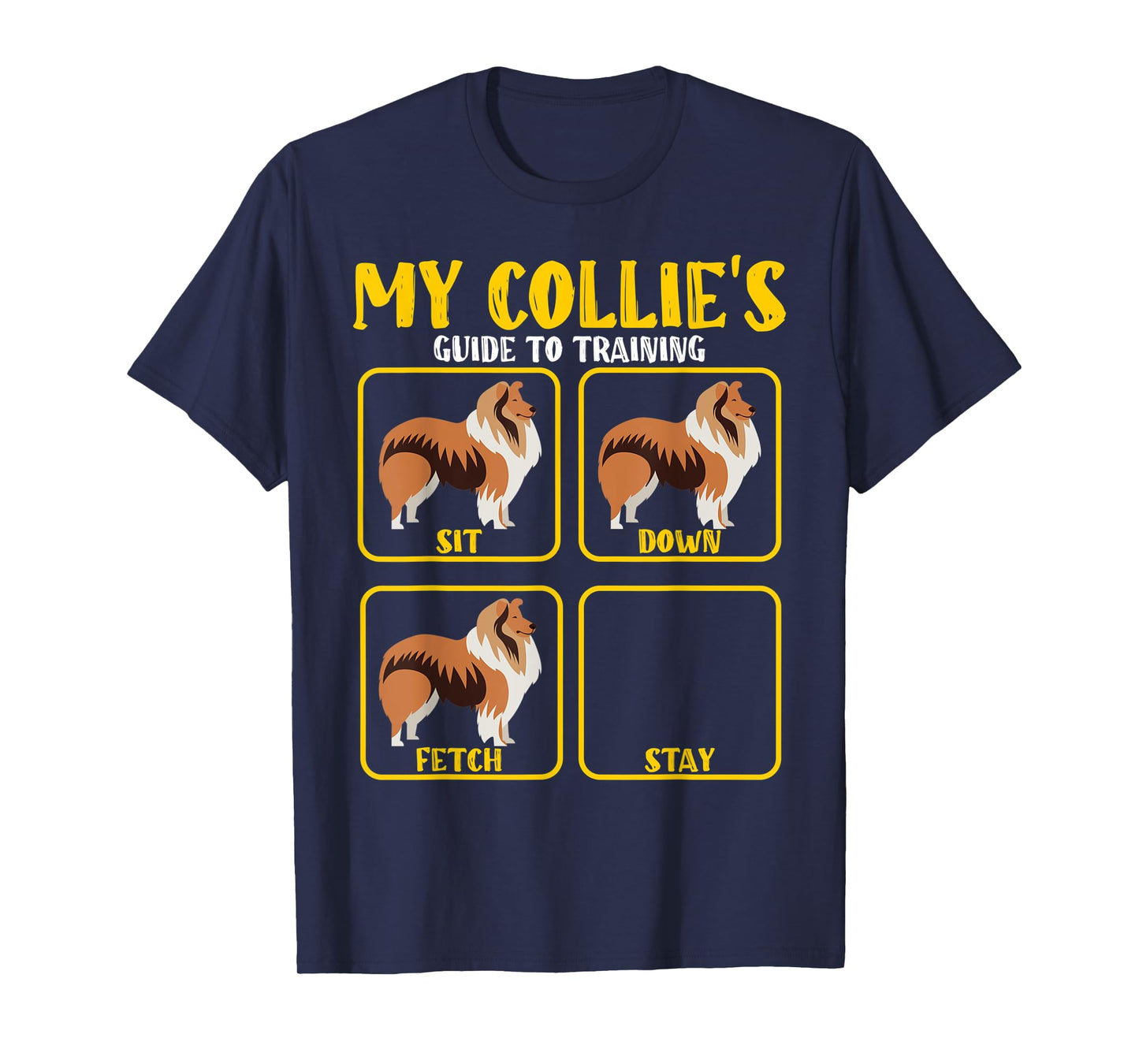 Funny rough collie guide to training for collie moms dads T-Shirt