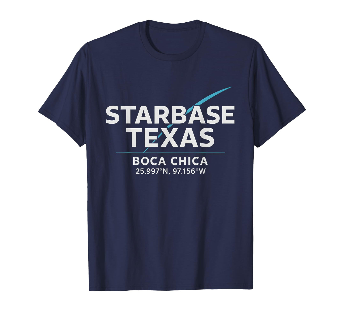 Texas Coordinates Shirt Boca Chica Starbase Minimal Science T-Shirt