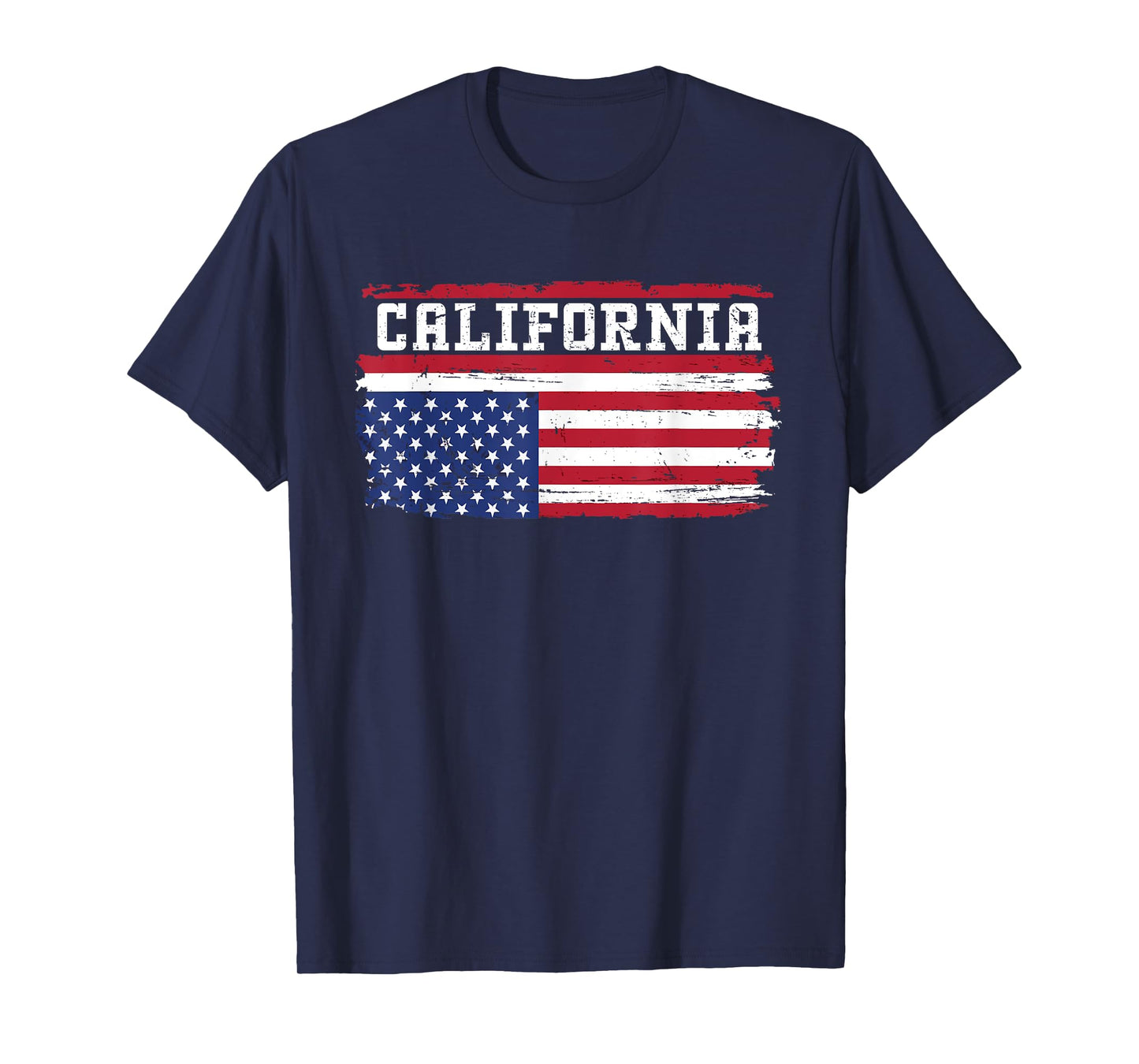 Upside Down American Flag State Of California Patriotic T-Shirt