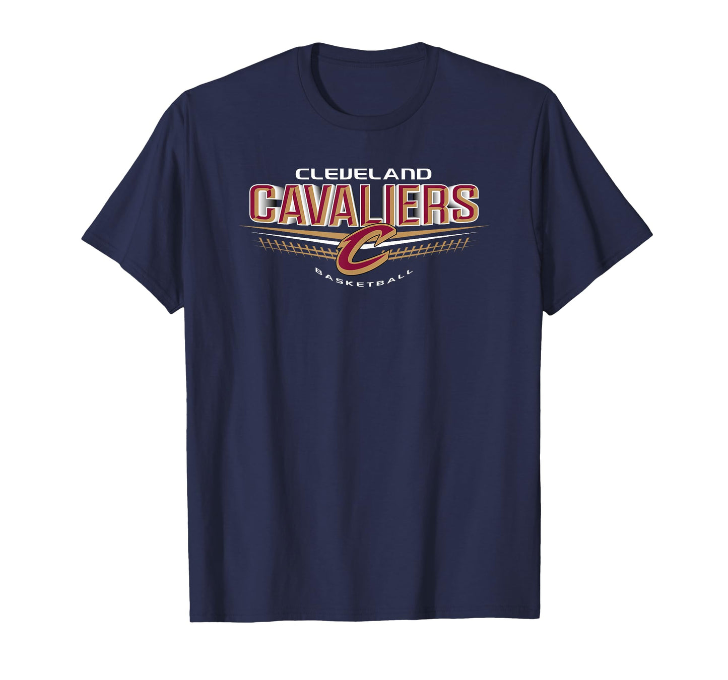 Cleveland Cavaliers NBA El Dorado T-Shirt - Black, Unisex-Adults & Unisex-Kids, Short Sleeve, Crew Neck, Classic Fit, Polyester 100%