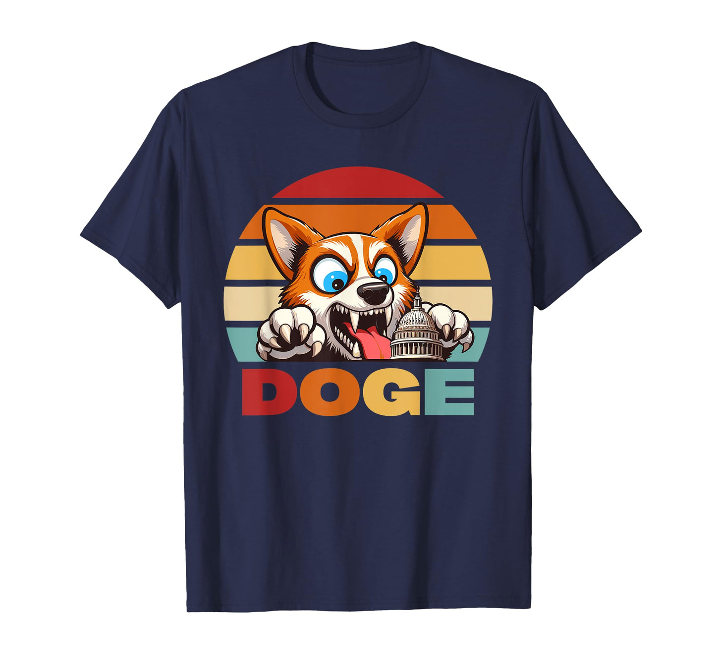 Funny Shiba Inu Sunset Doge Dog Men & Women T-Shirt