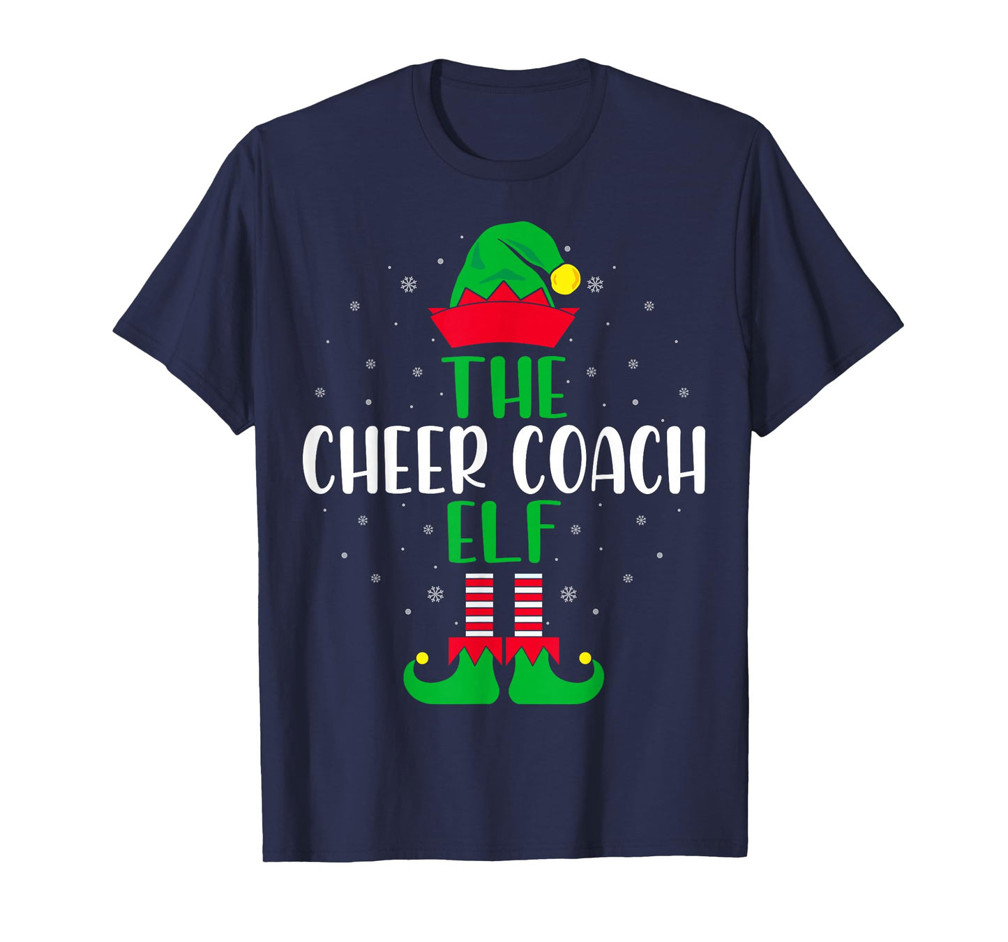The Cheer Coach Elf - Christmas Cheerleader Coach Gifts T-Shirt