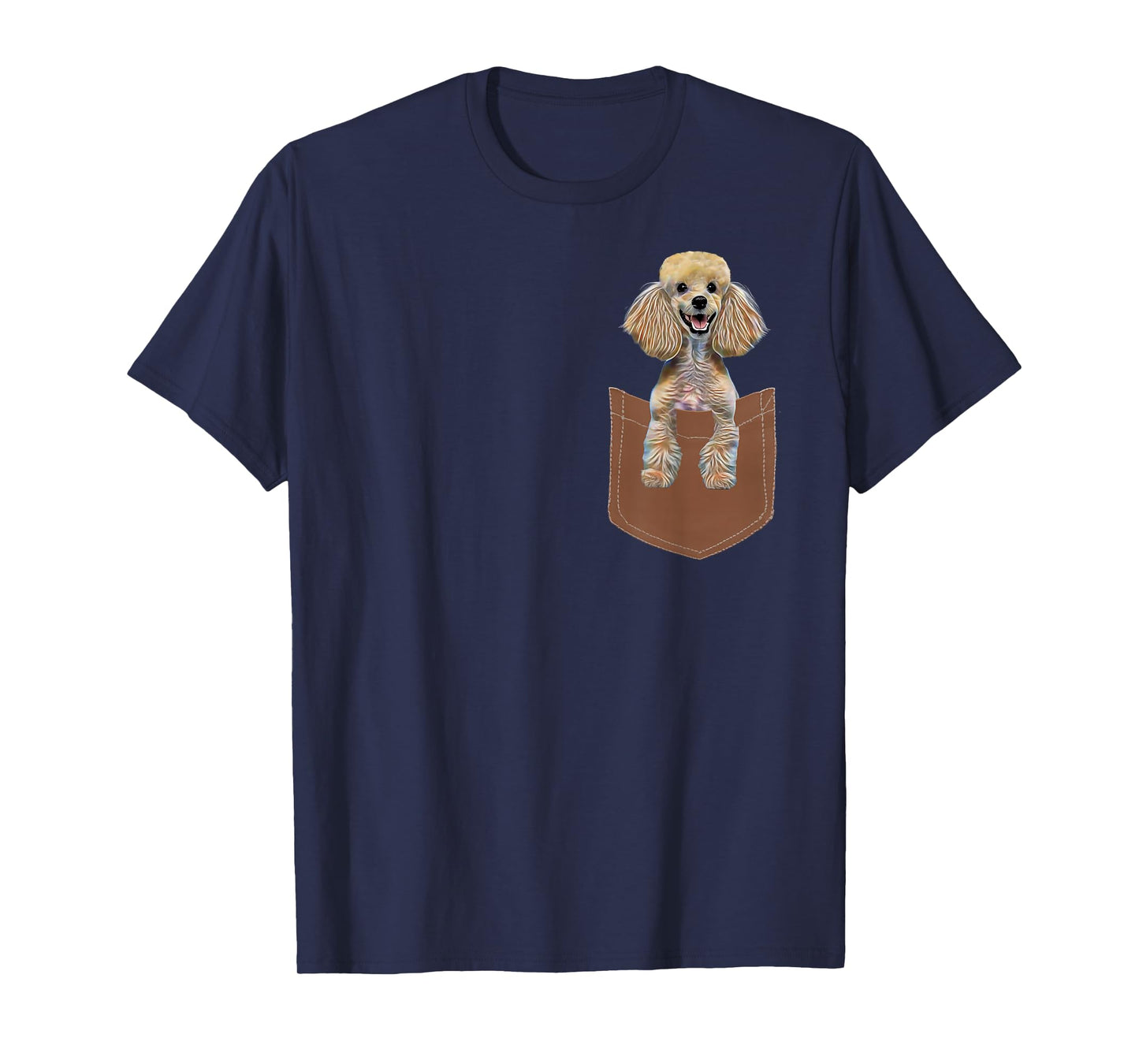 Poodle Pocket Shirt Cute Poodle Dog Men Women Kids Dog Lover T-Shirt