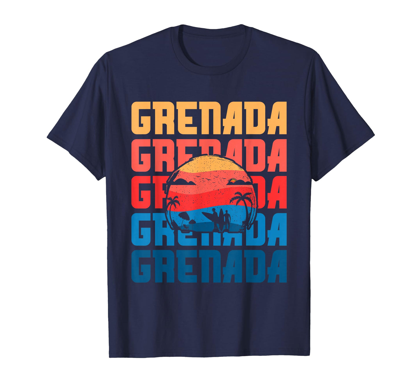 Grenada Vacation Grenadian Surfing Souvenir Retro T-Shirt