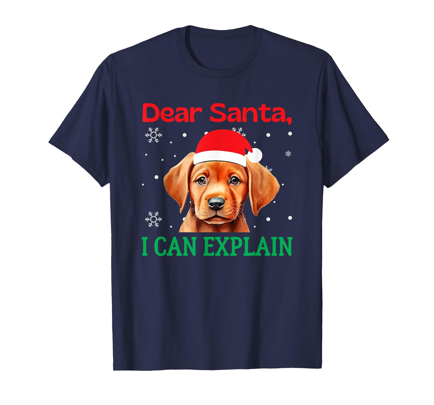 Fox Red Lab Christmas Santa Labrador Retriever T-Shirt