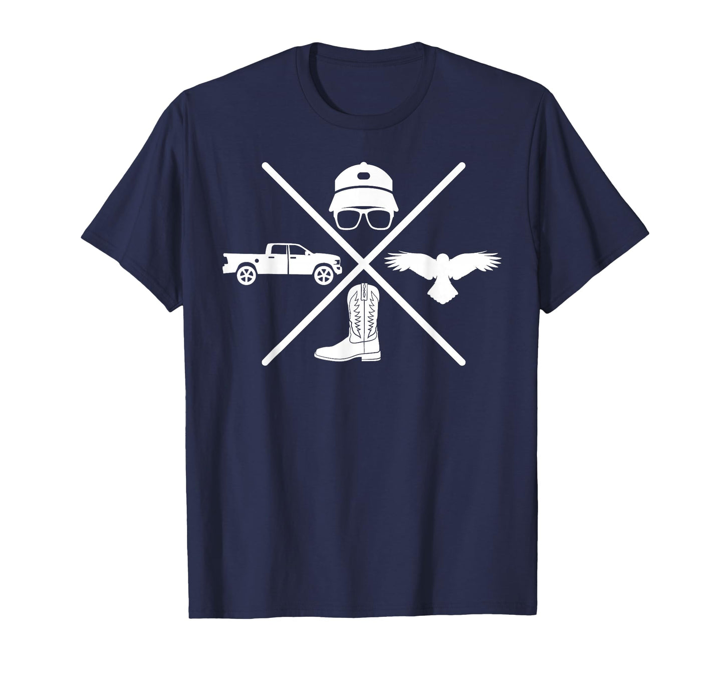 Funny Hat Truck Cowboy Boots For Country Rock Lovers T-Shirt