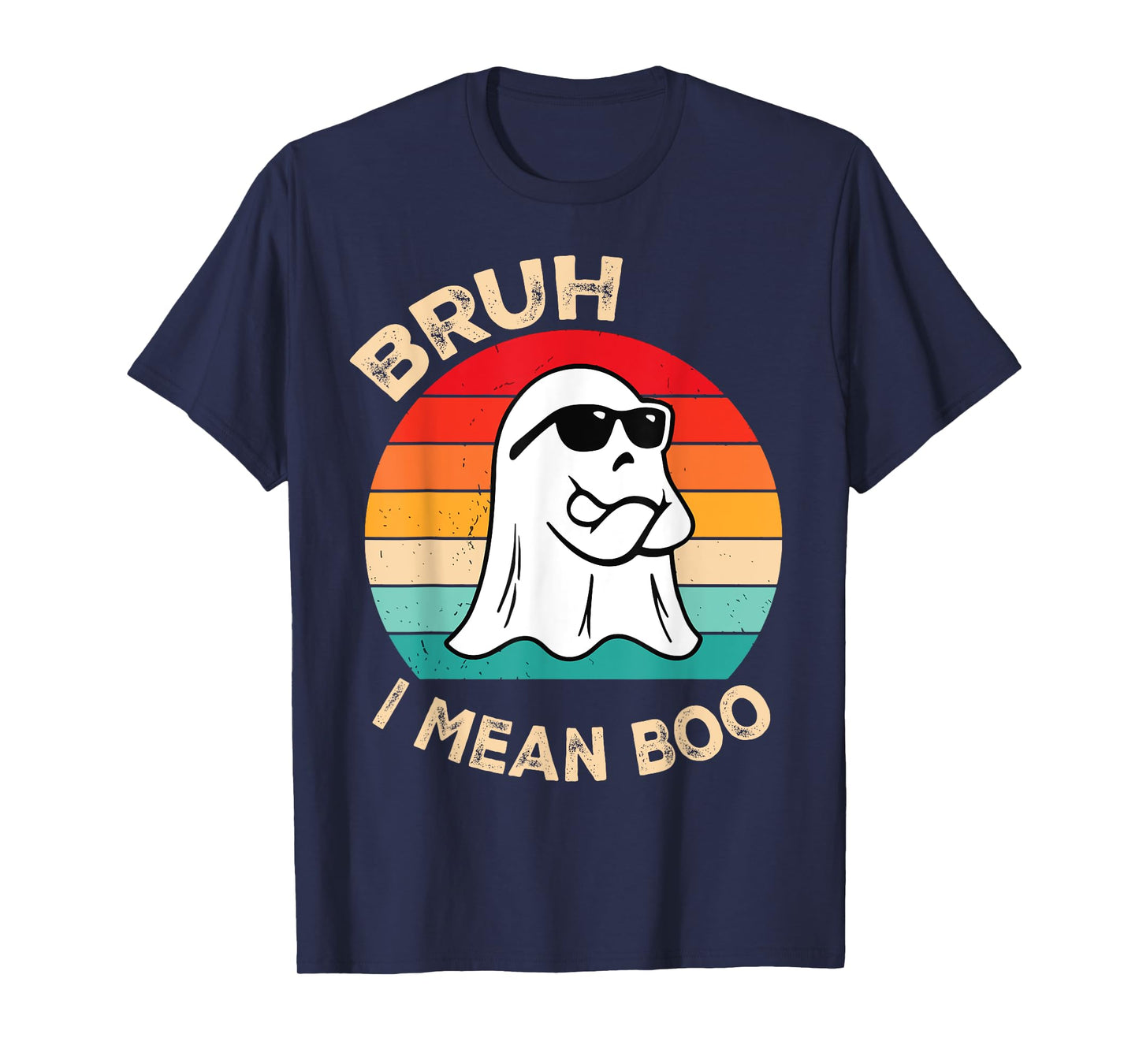 Bruh I Mean Boo Toddler Boys Kids Ghost Halloween Costume T-Shirt