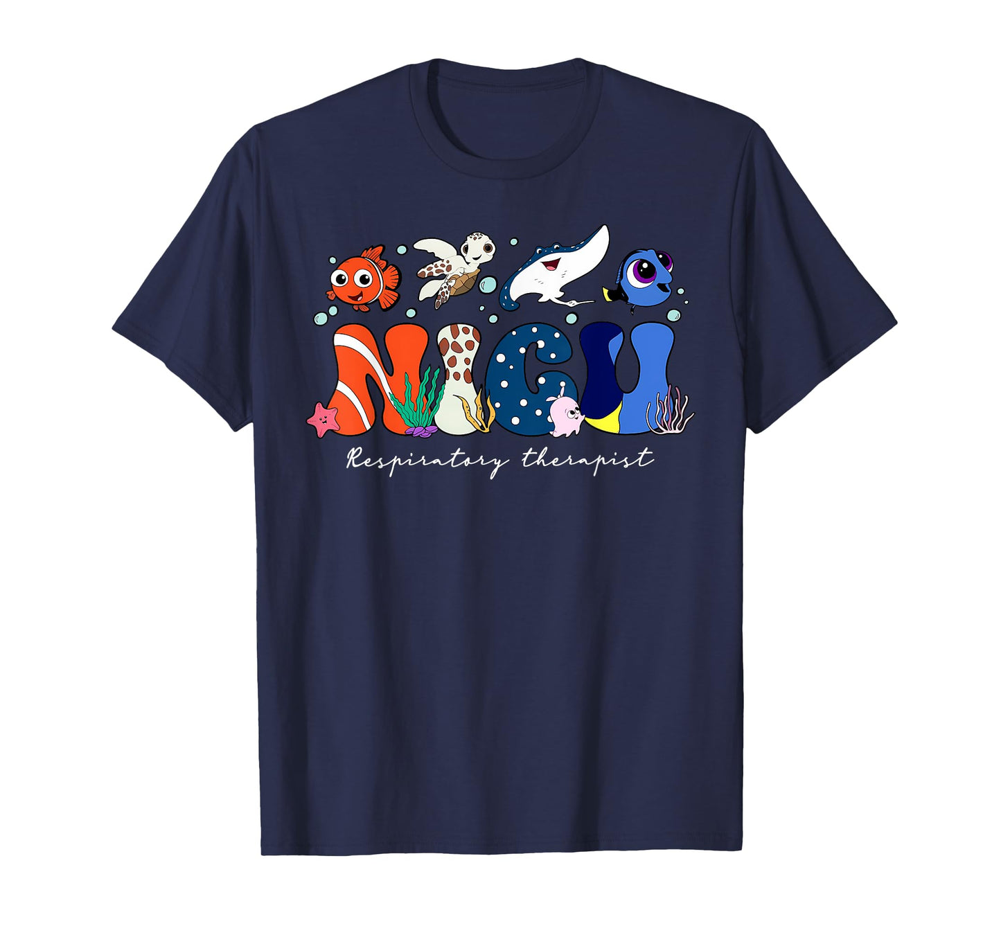 Respiratory Therapist Sea Ocean Animals NICU Nurse Doctor T-Shirt
