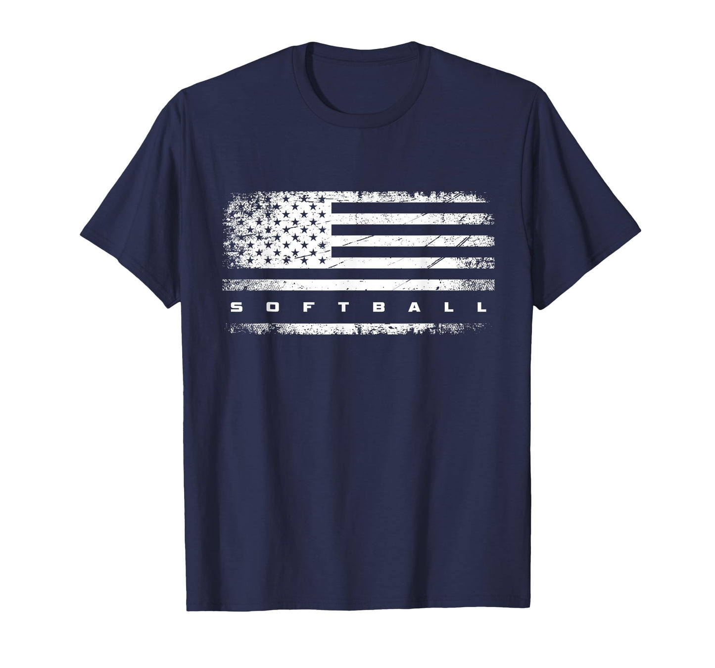 American Flag Softball Apparel - Softball T-Shirt