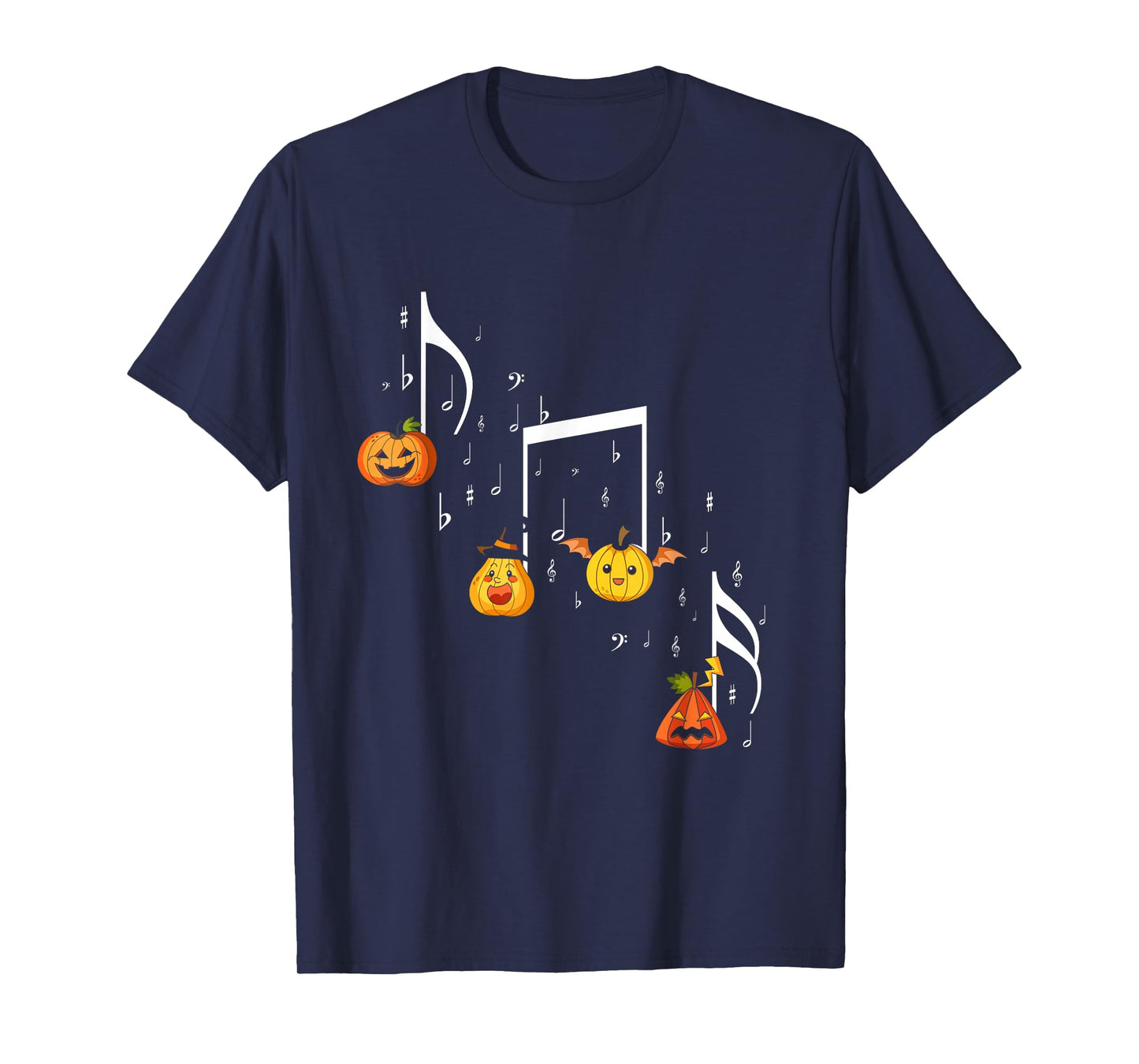 Music Note Pumpkin Fall Music Teacher Halloween Costume T-Shirt