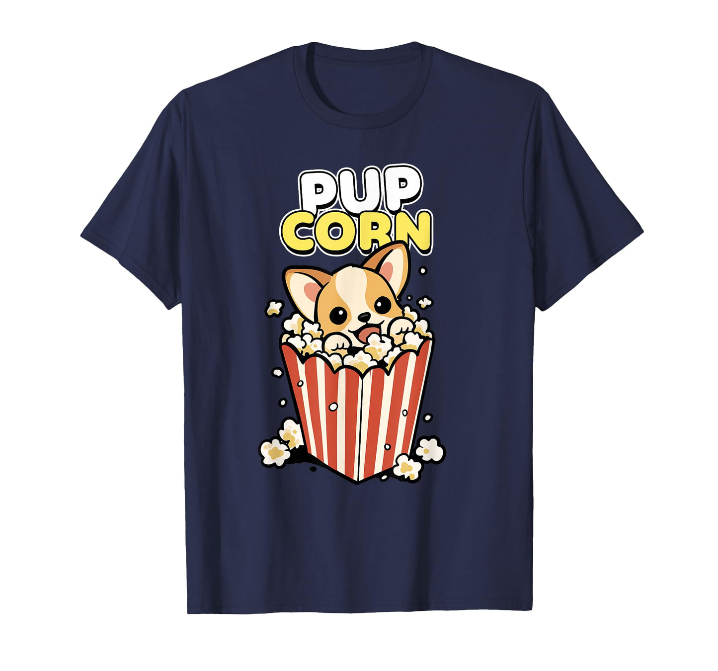 Pupcorn Dog in Popcorn Pun Cute Movie Snack Art T-Shirt