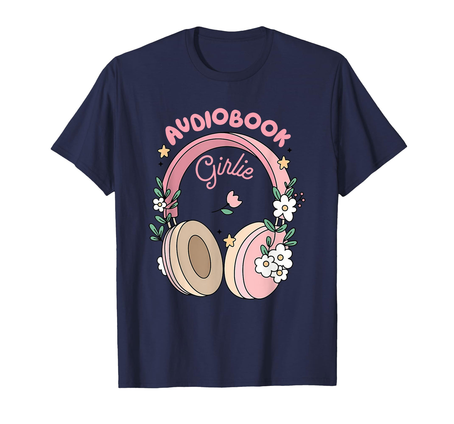 Audiobook Girlie Funny Design T-Shirt