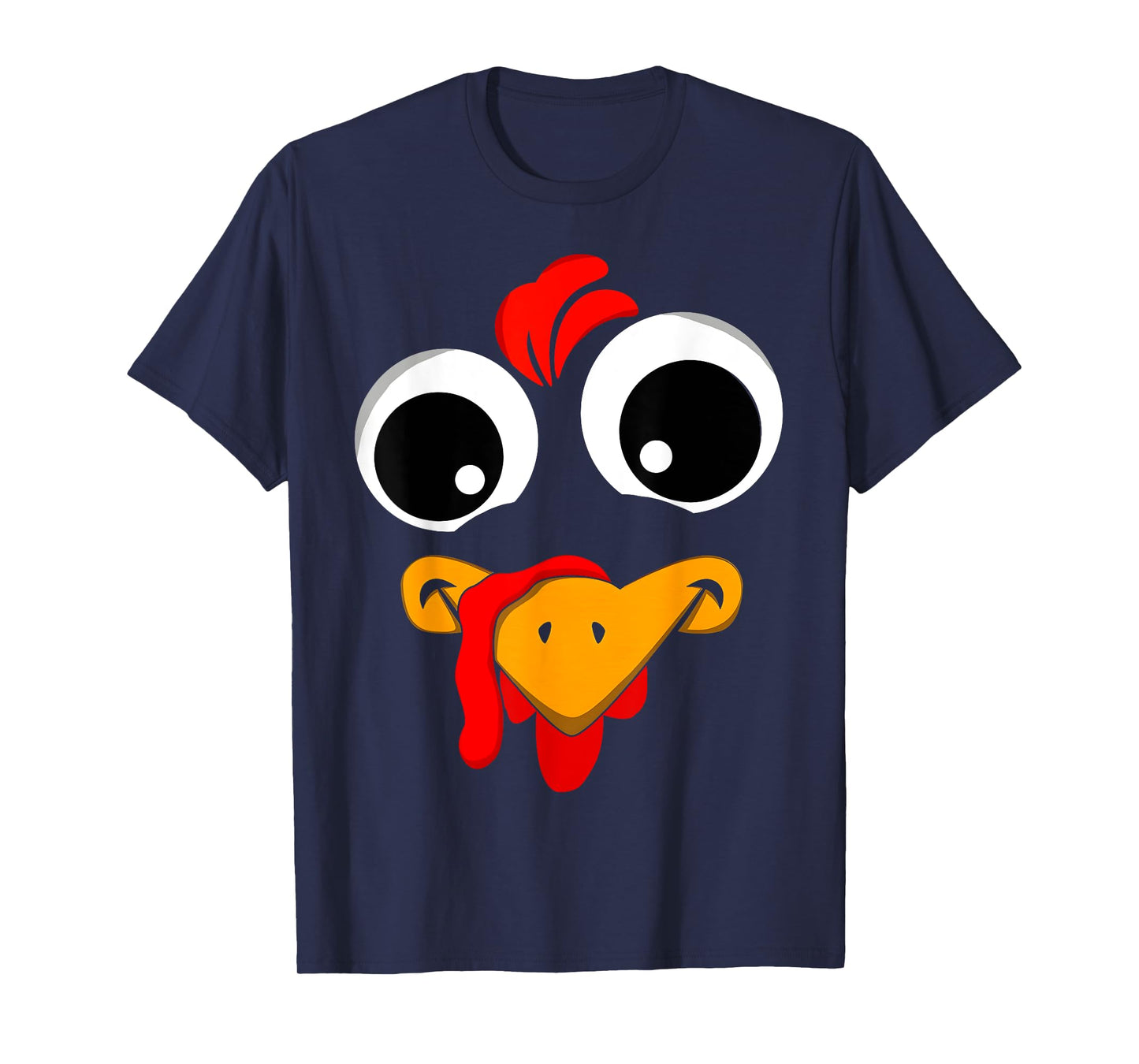 Thanksgiving Funny Turkey Face Costume Outfit Mens Boys Kids T-Shirt