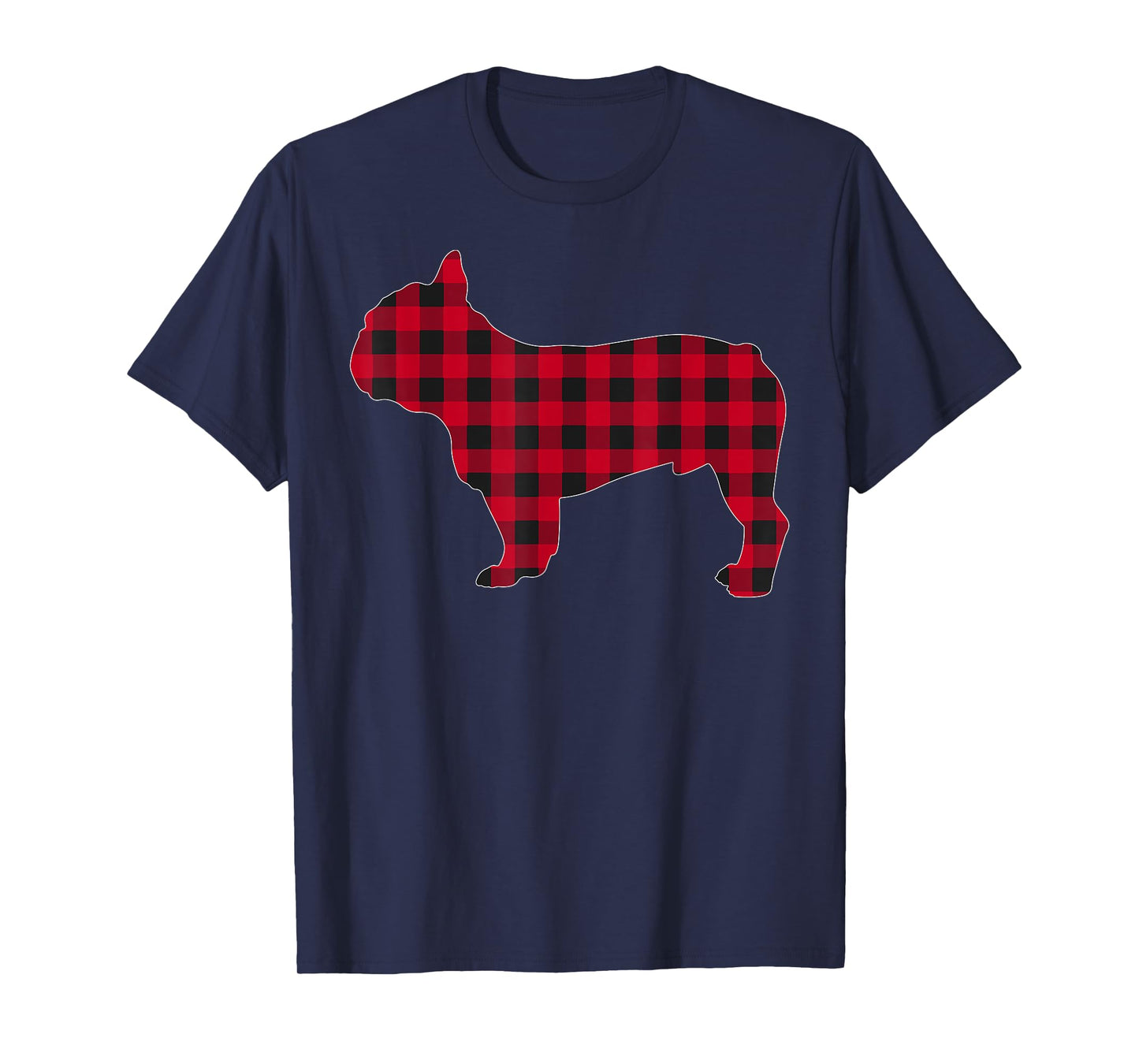 Red Plaid French Bulldog Dog Lover Matching Christmas Pajama T-Shirt