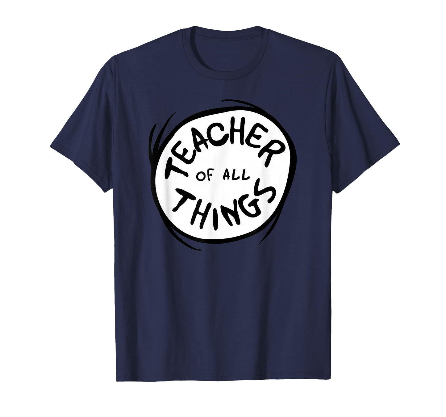 Dr. Seuss Teacher of All Things Red Emblem T-Shirt
