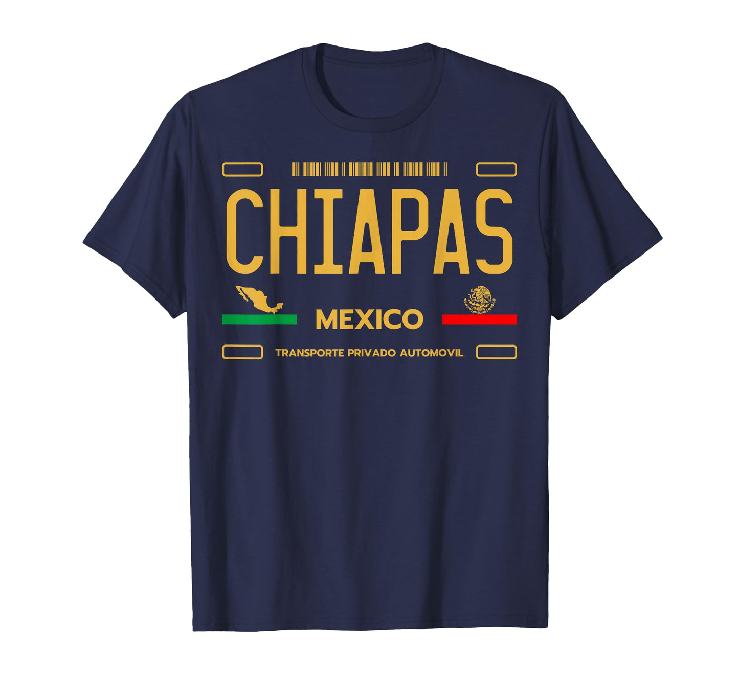 Chiapas License Plate Aesthetic, Mexico Chiapas T-Shirt