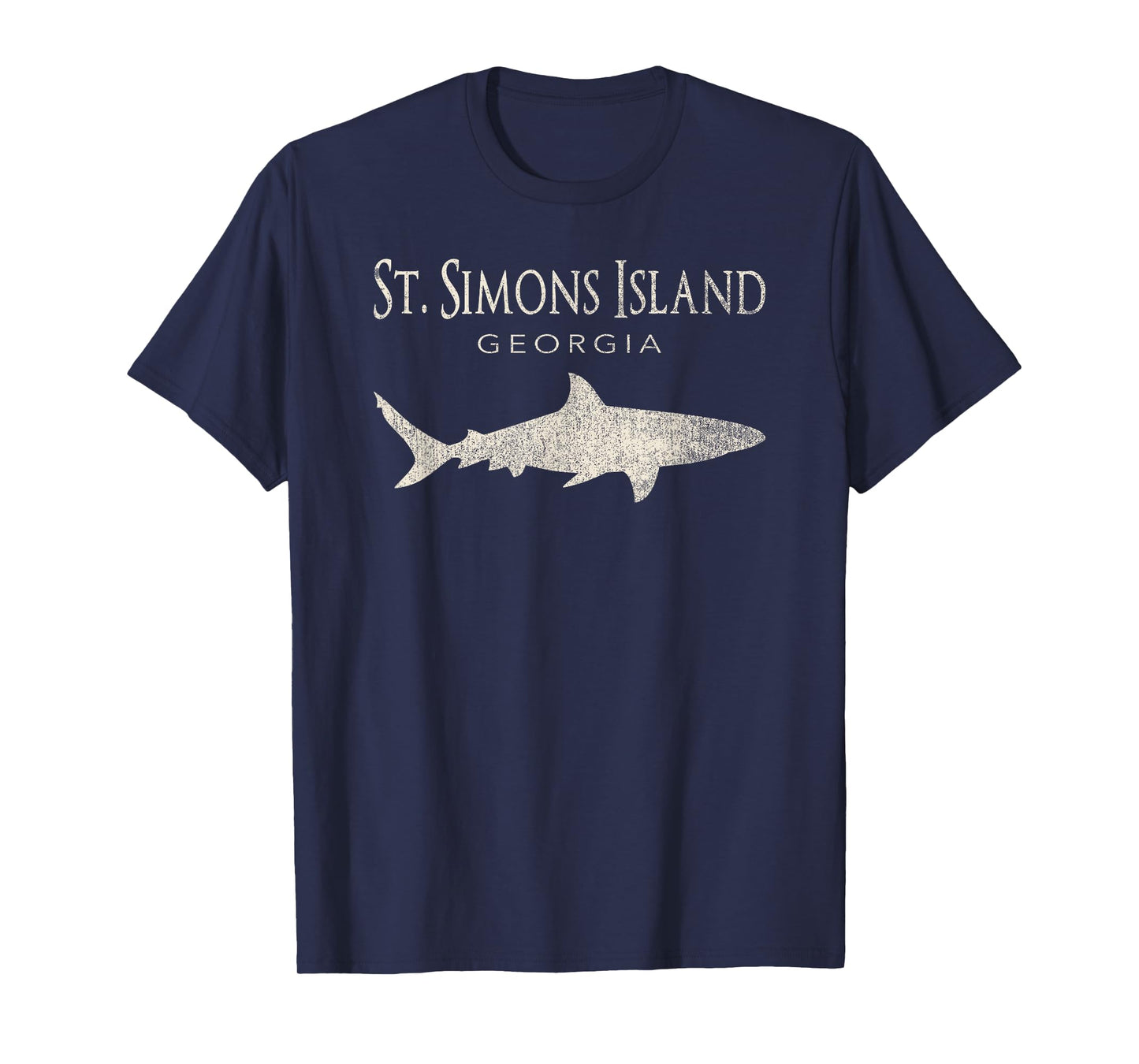 Retro St. Simons Island GA Shark T-Shirt T-Shirt