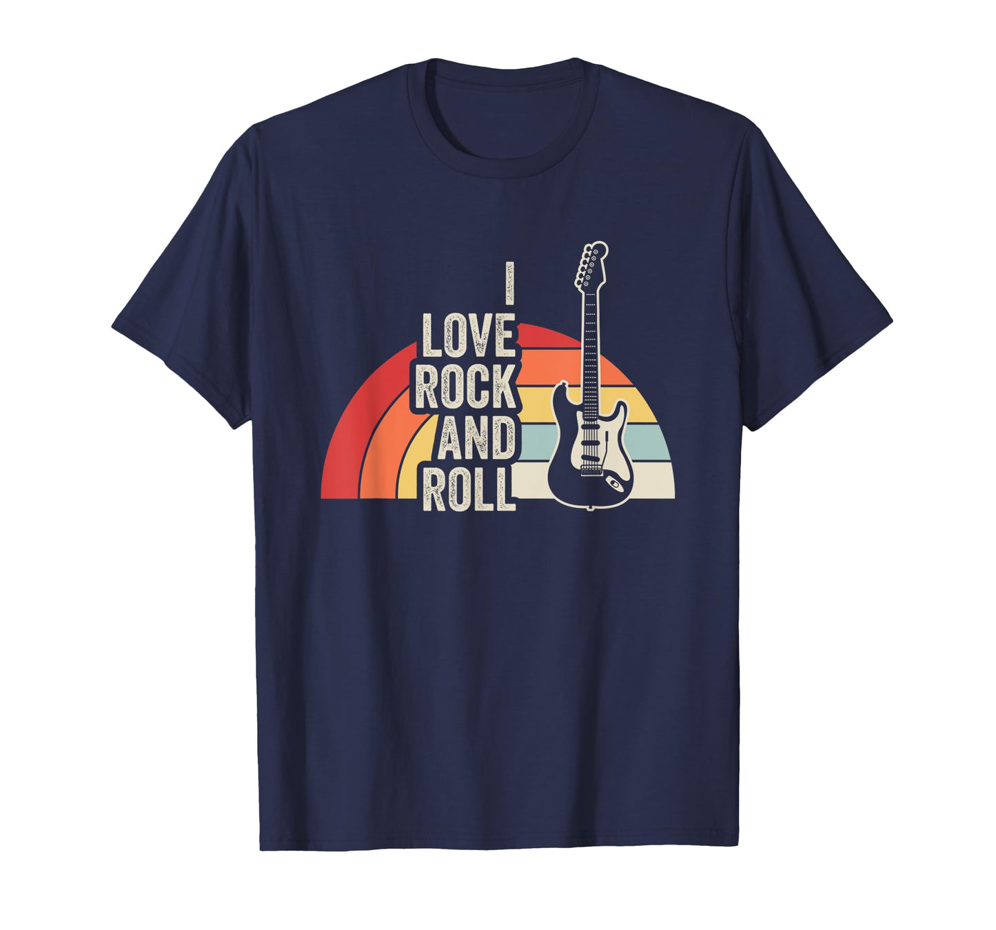 I Love Rock And Roll Retro Guitar T-Shirt
