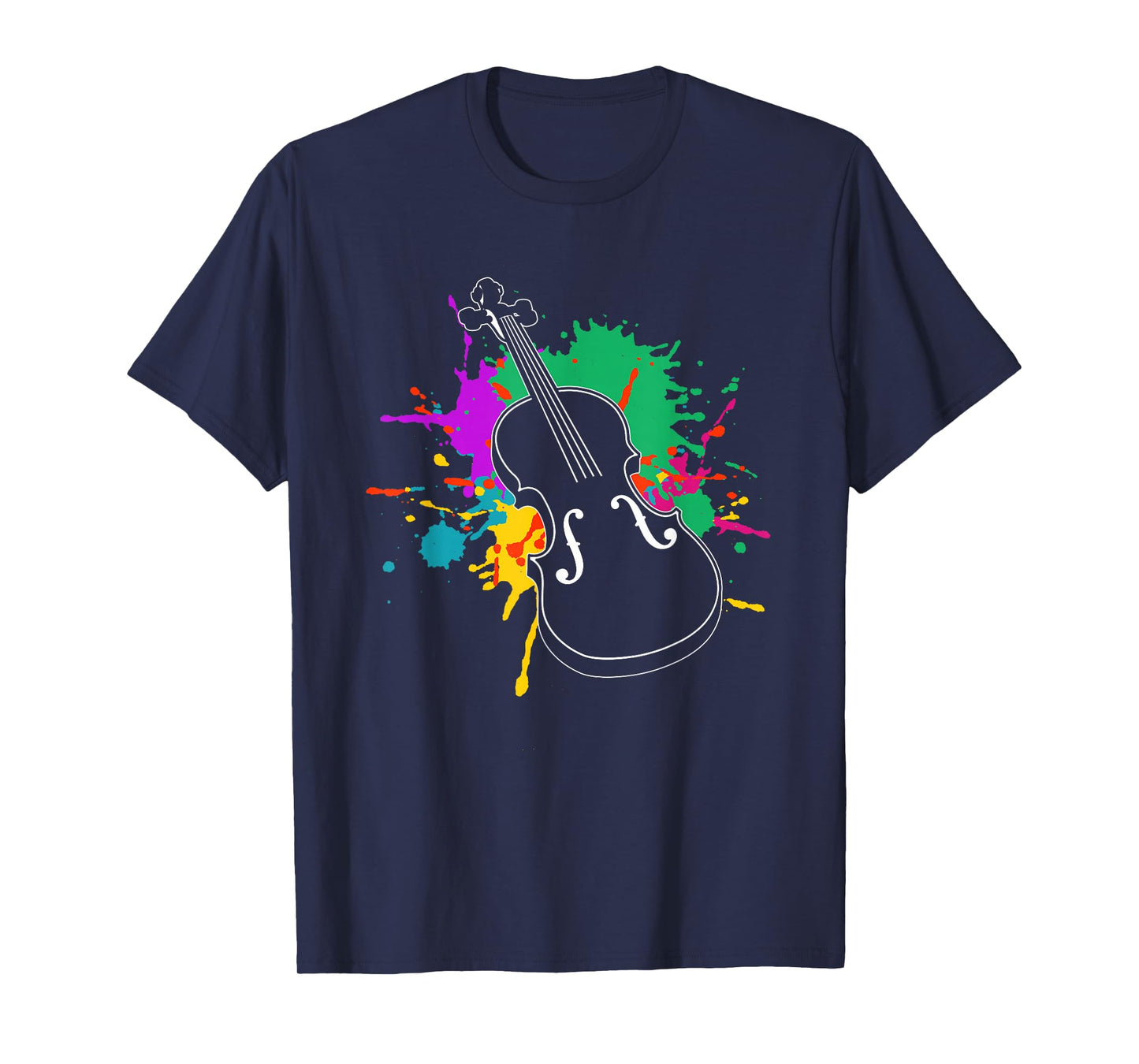 Colorful Violin Player Violinist Fiddle Instrument Musician T-Shirt