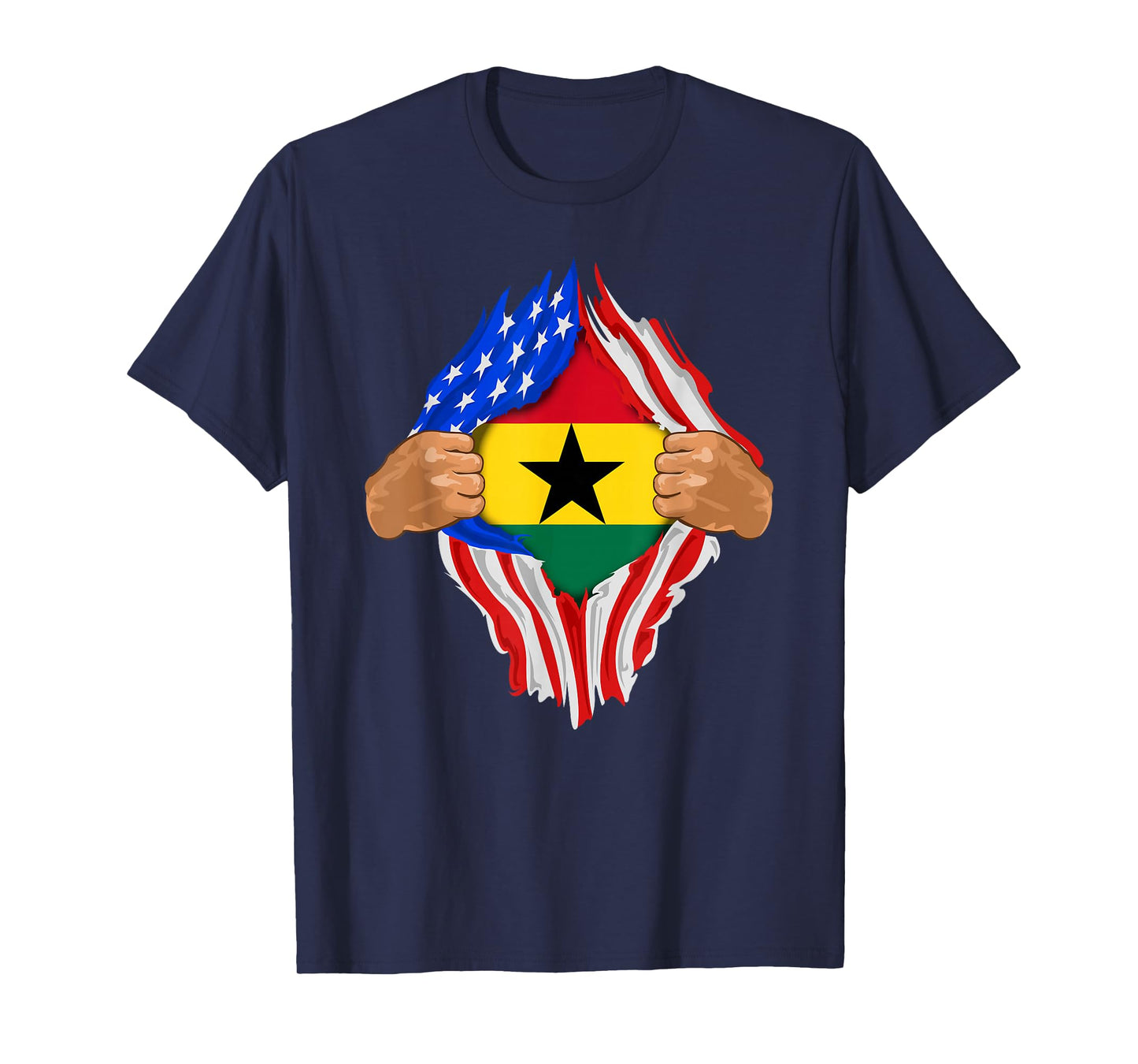 Ghanaian Blood Inside Me T-Shirt | Ghana Flag Gift T-Shirt
