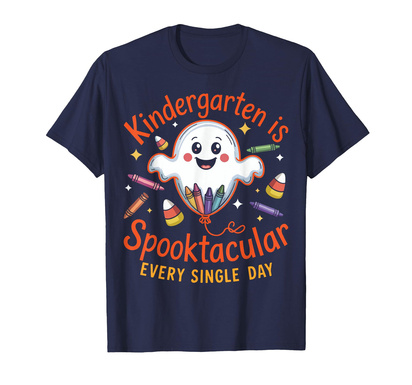 Kindergarten Is Spooktacular Teacher Cute Halloween Costumes T-Shirt