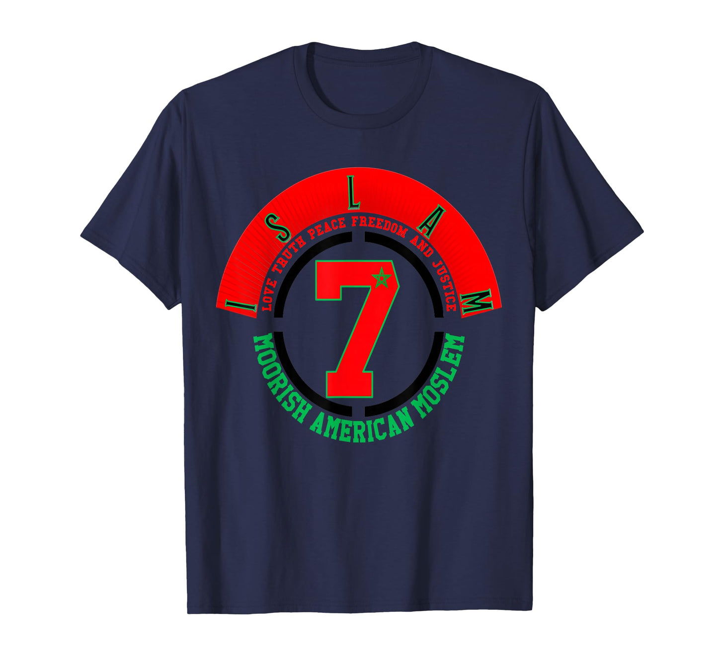 Moorish American Stylized Circle 7 T-Shirt