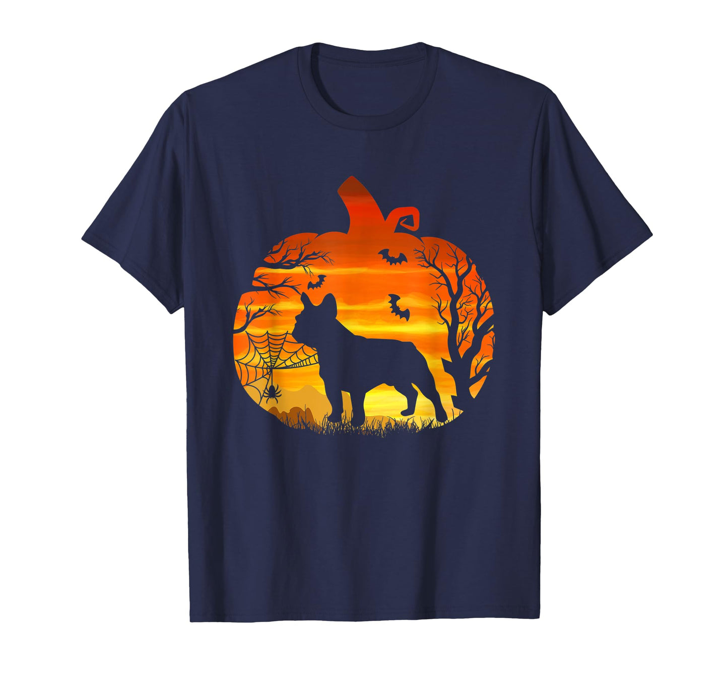 French Bulldog Halloween Costume Pumpkin Frenchie T-Shirt