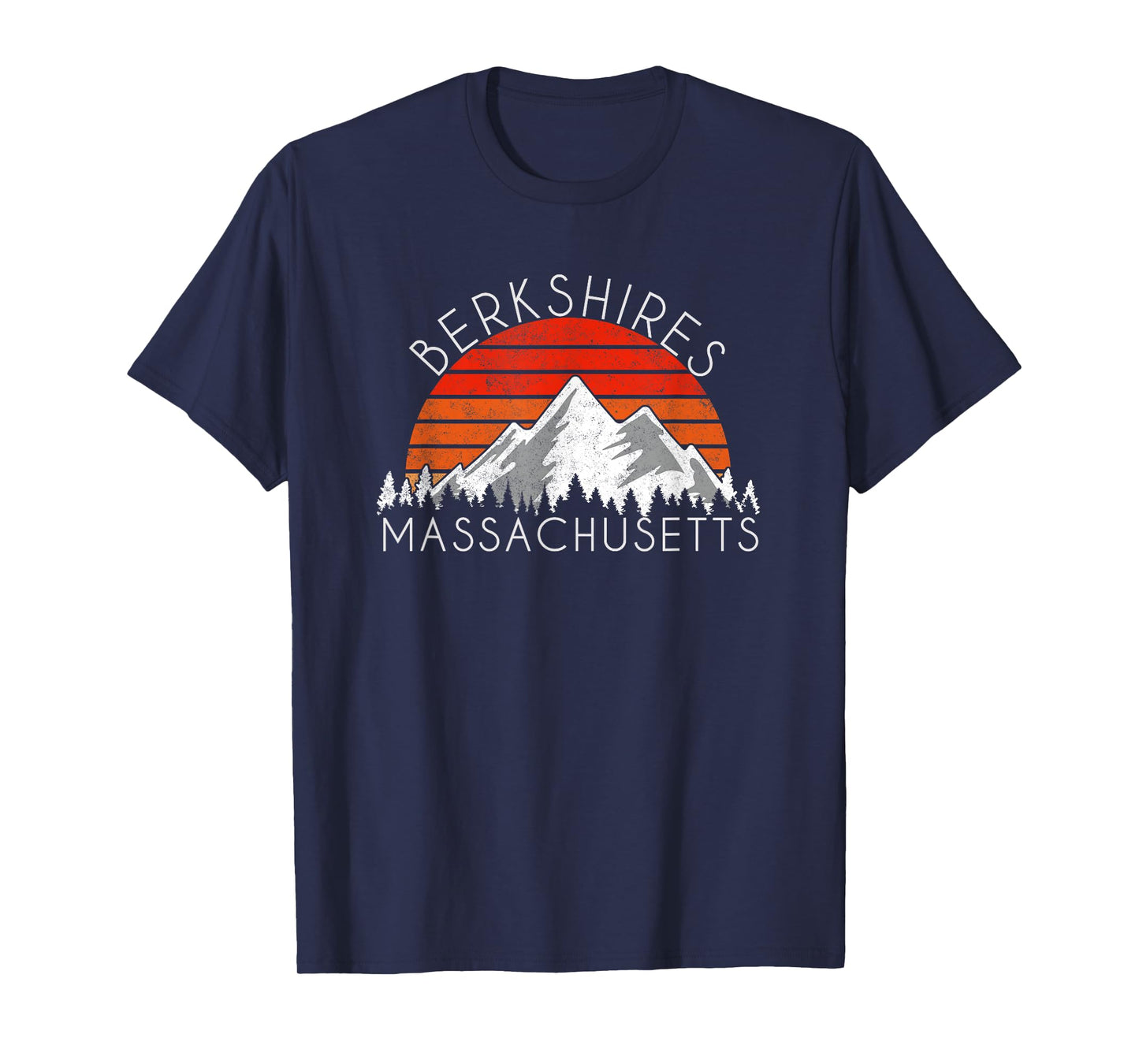 Retro Vintage Berkshires, Massachusetts Distressed T-Shirt