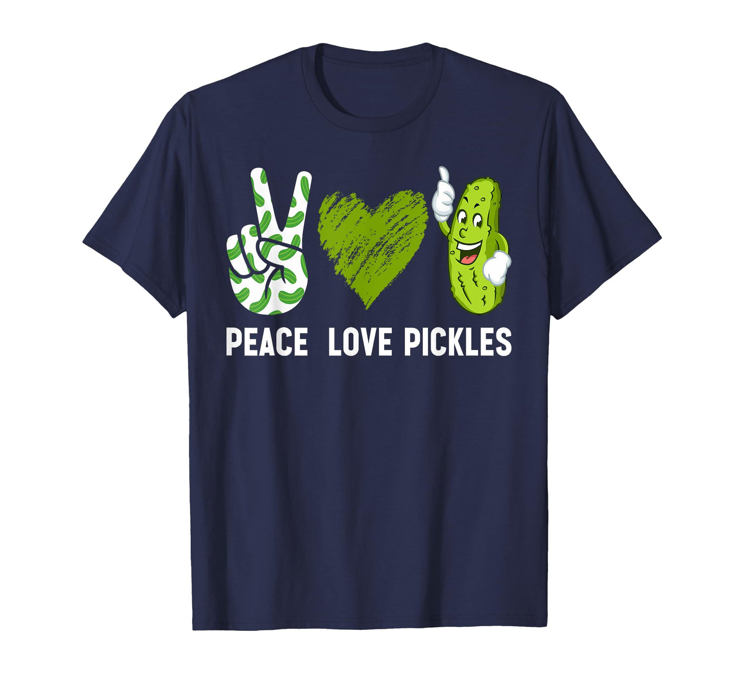 Peace, Love Pickles Retro Pickles Lover Food Lover T-Shirt