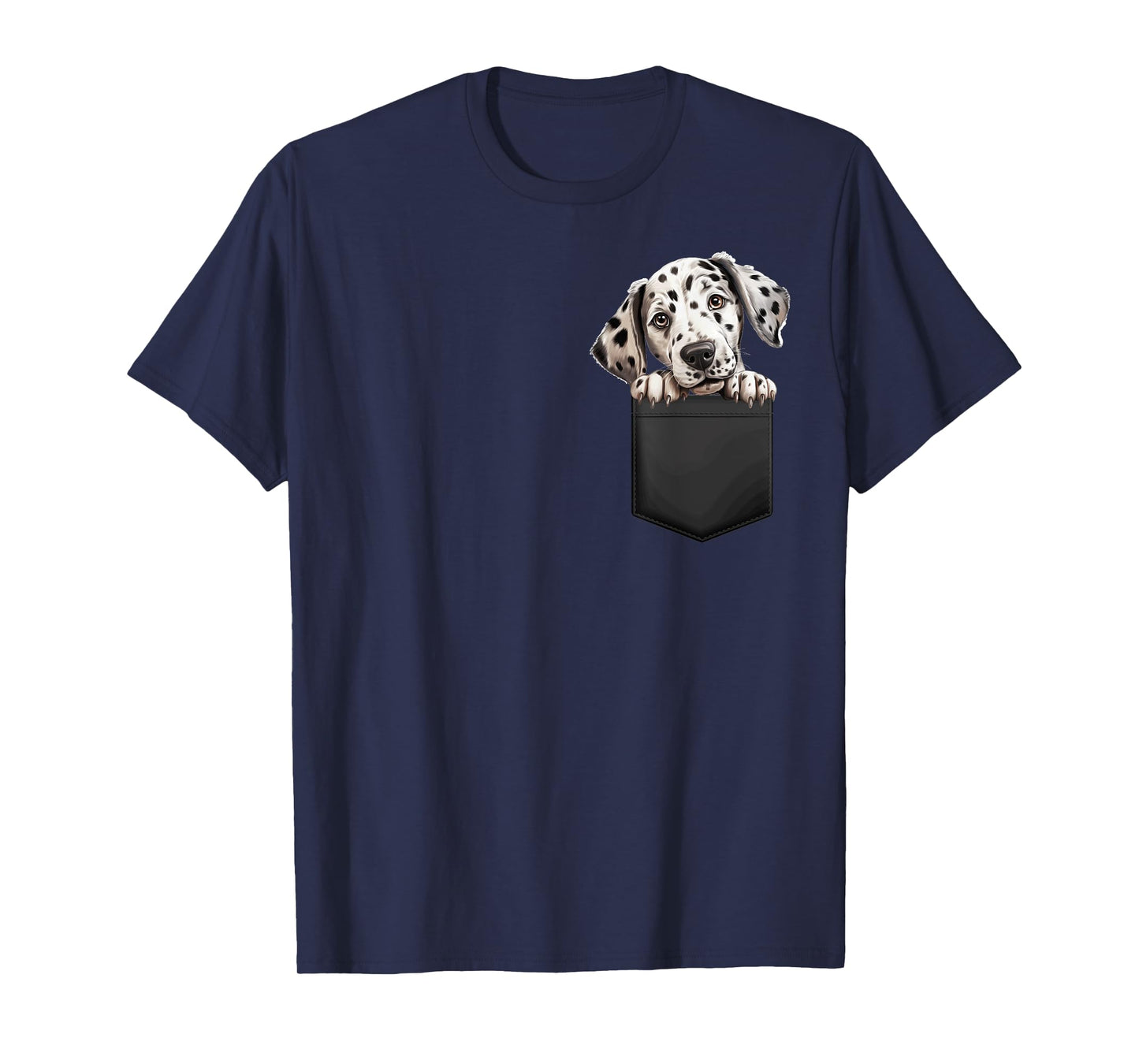 Dalmatian Dog Puppy Dog In Pocket Cute Pet Lover T-Shirt for Men Women