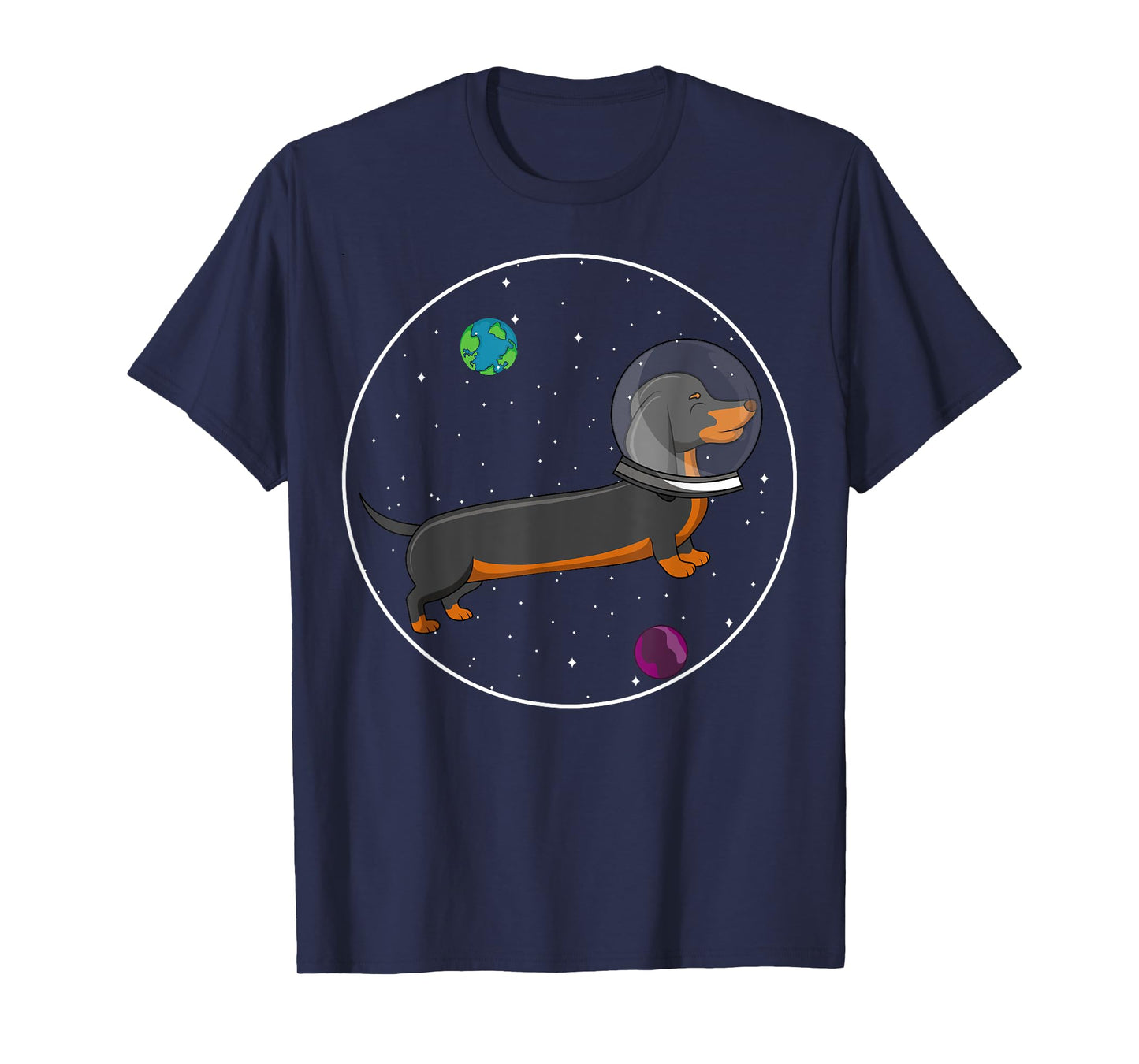Astronaut Space Dachshund Dog Lover T-Shirt for Men Women Kids