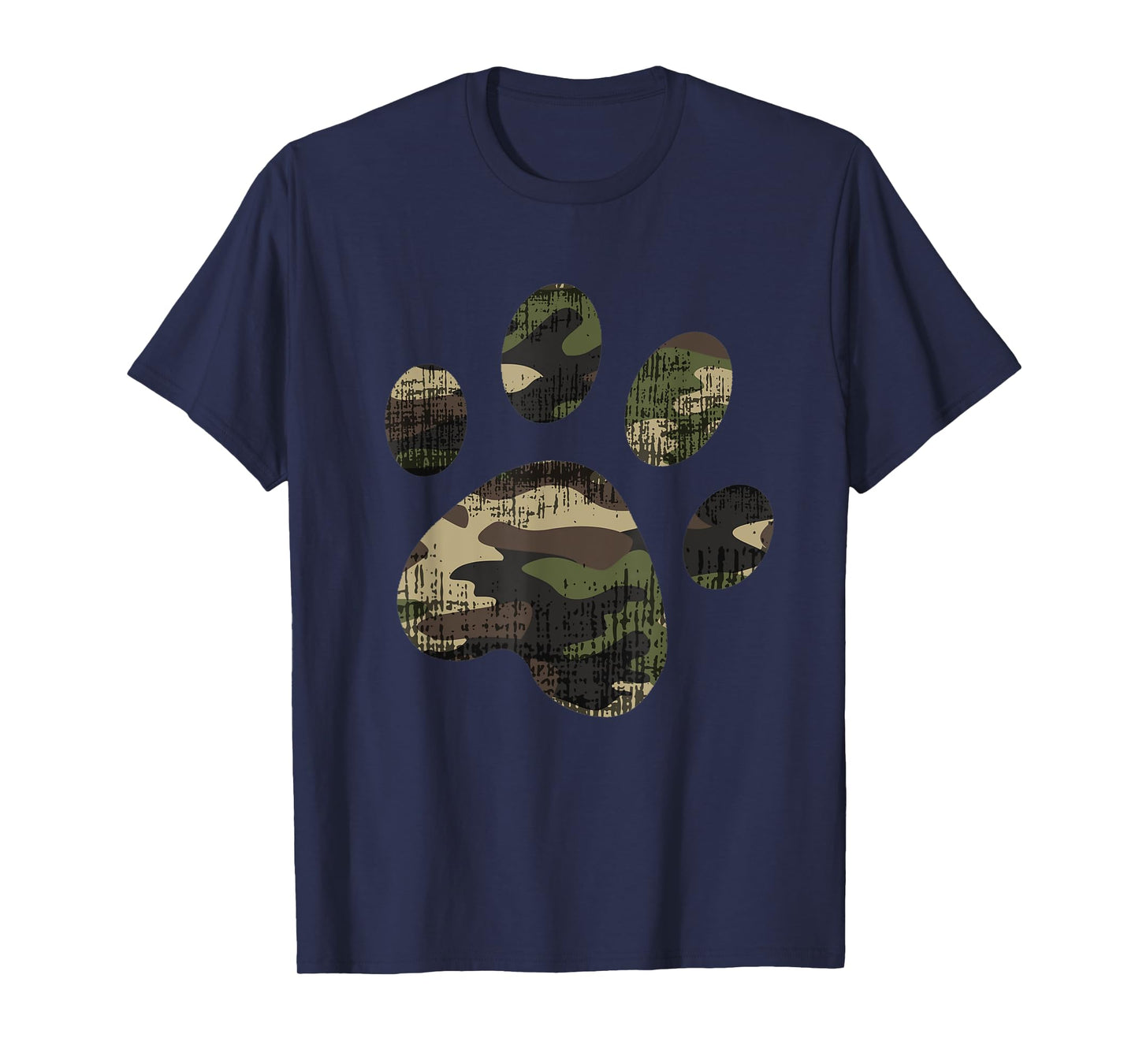 Camo Dog Paw Print funny gift for Pet Parents Men Women Kids T-Shirt