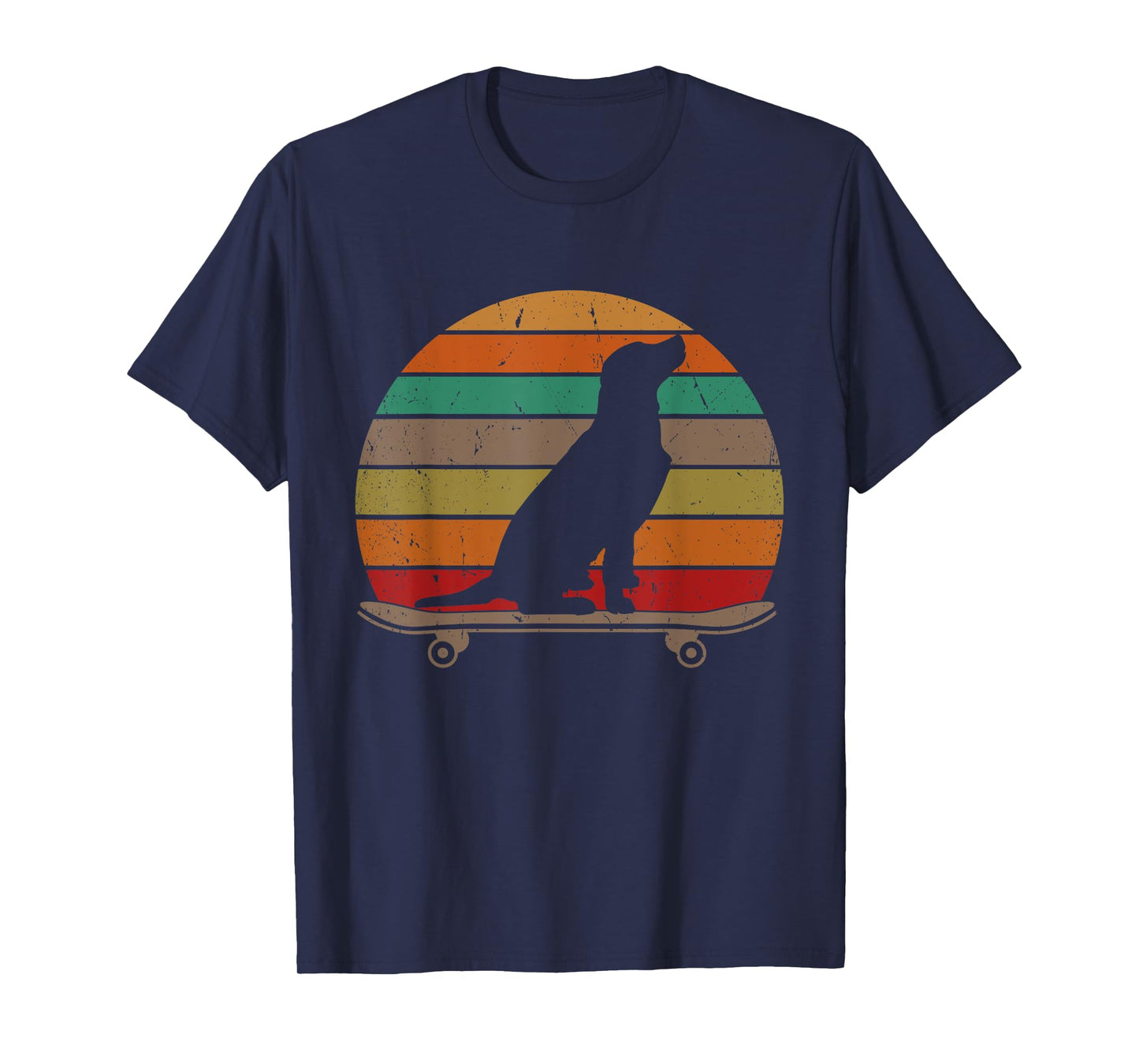 Labrador Retriever Dog on Skateboard Funny Skateboarding T-Shirt for Men Women Kids