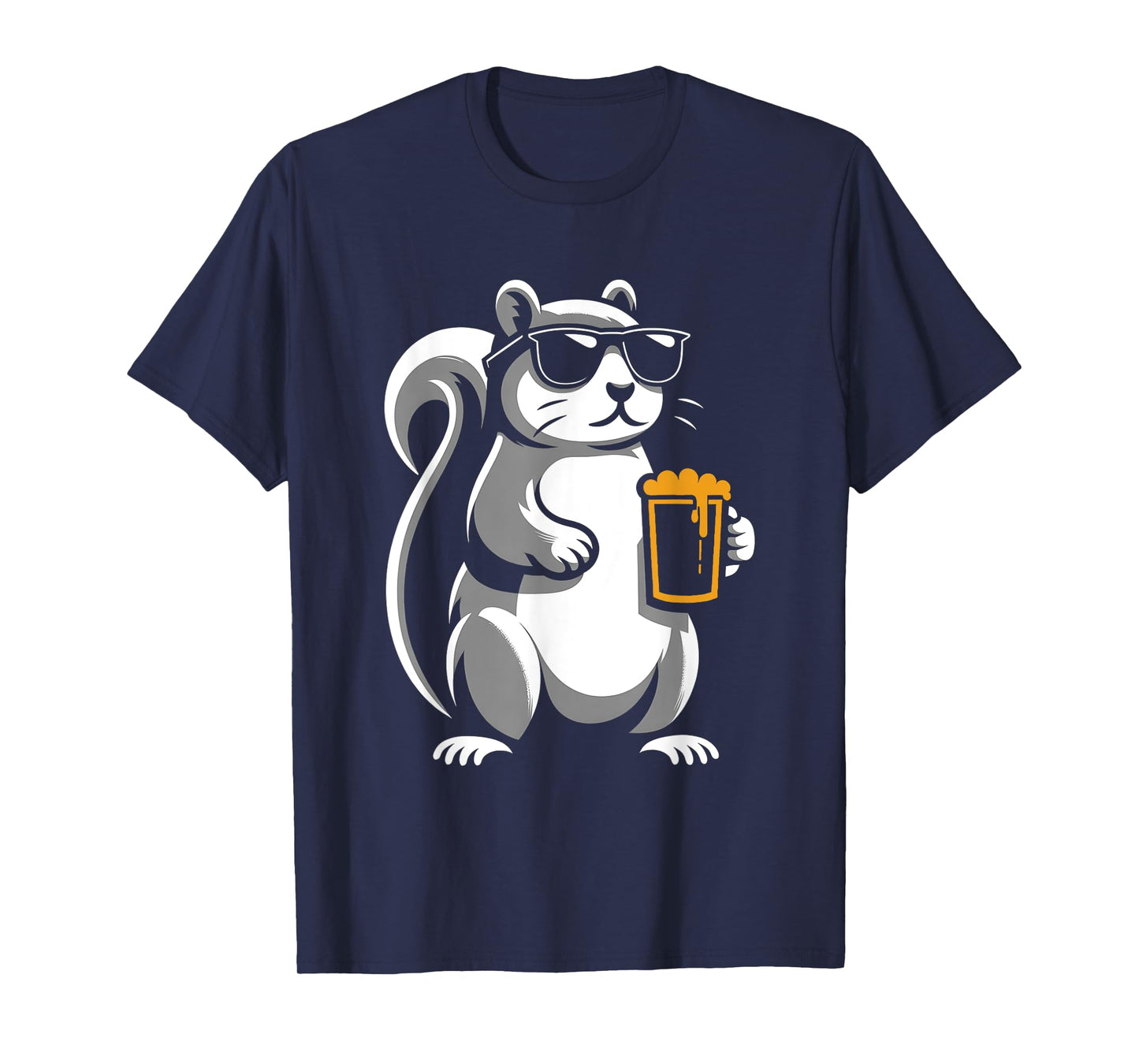 Sunglasses Squirrel Drinking Beer Squirrels Drunk Animal T-Shirt