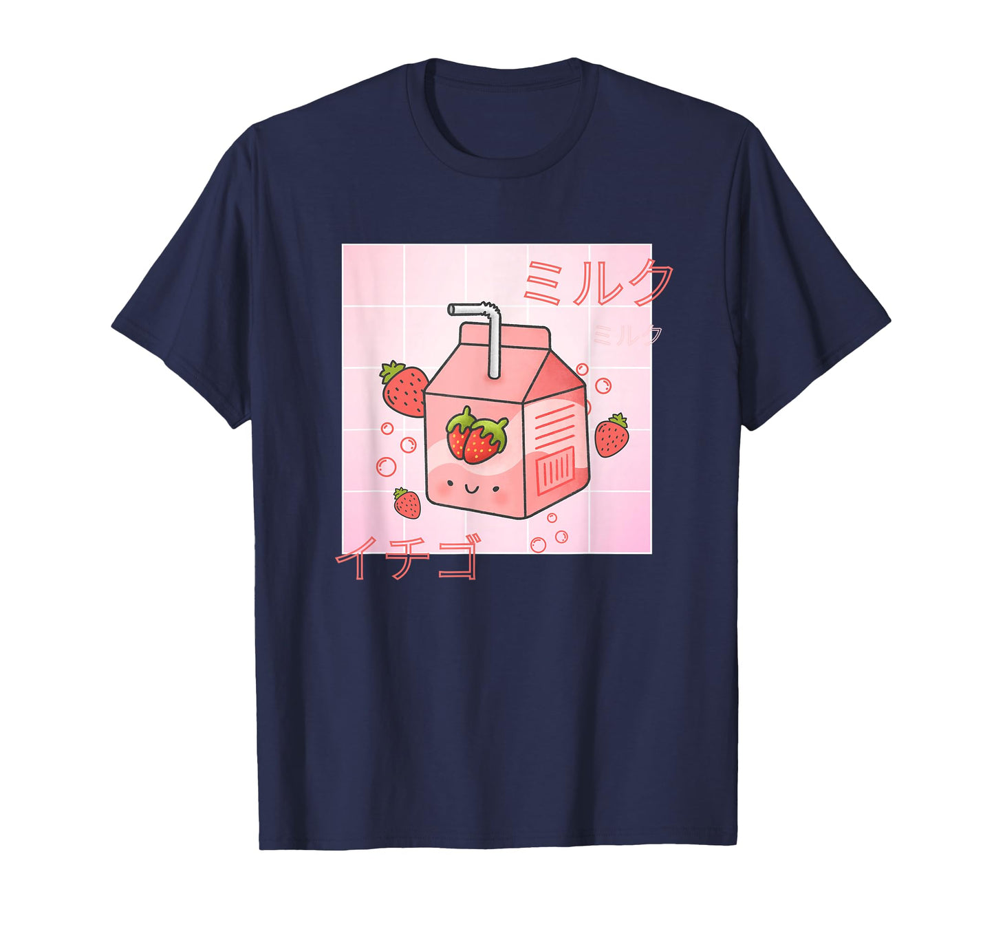 Funny Retro 90s Japanese Kawaii Strawberry Milk Carton T-Shirt