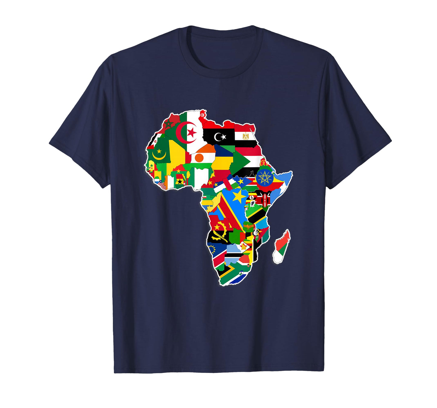 AFRICA PRIDE - MAP OF AFRICAN CONTINENT WITH FLAGS T-Shirt