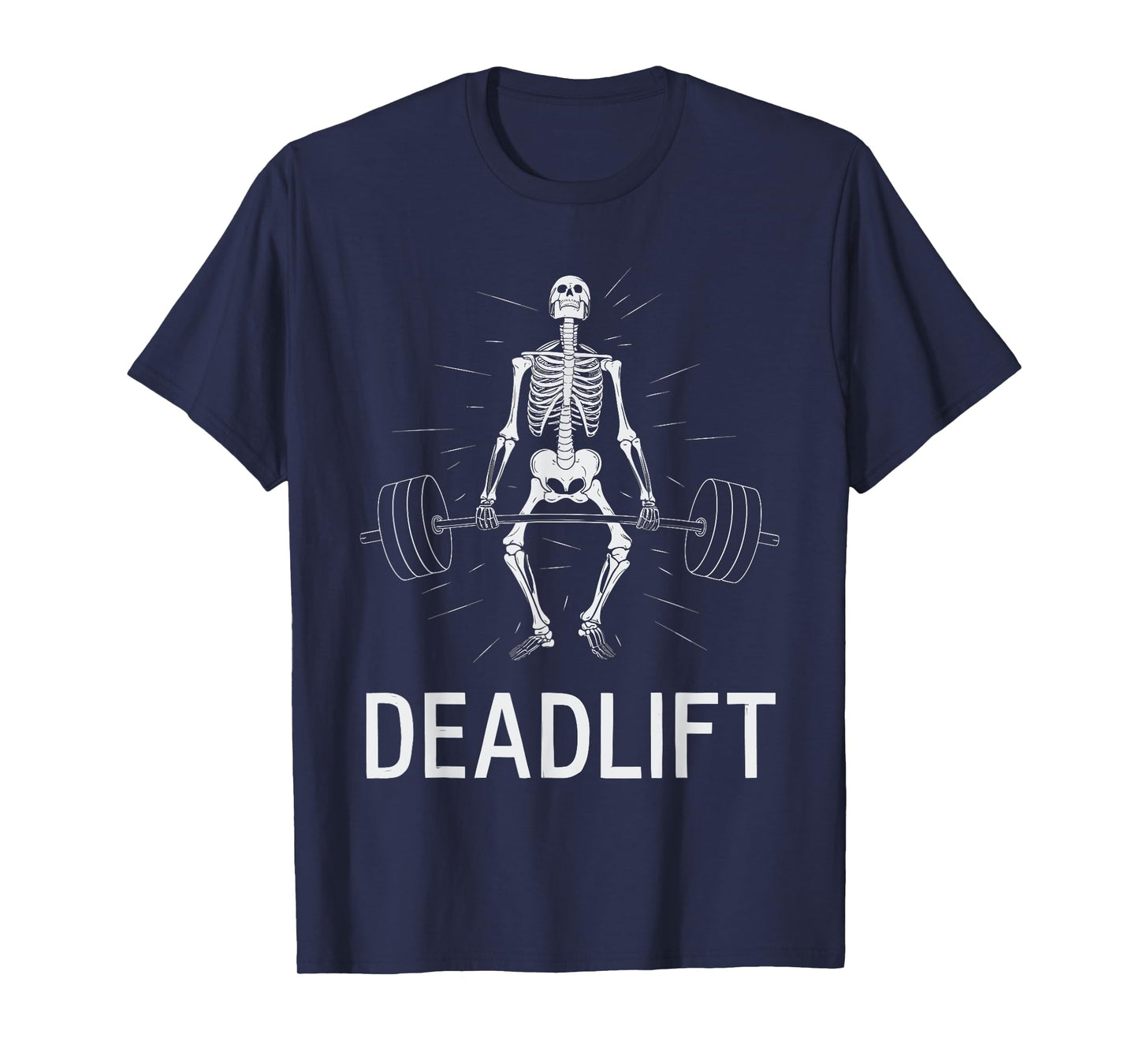 Skeleton Deadlift Spooky Weightlifting Workout T-Shirt