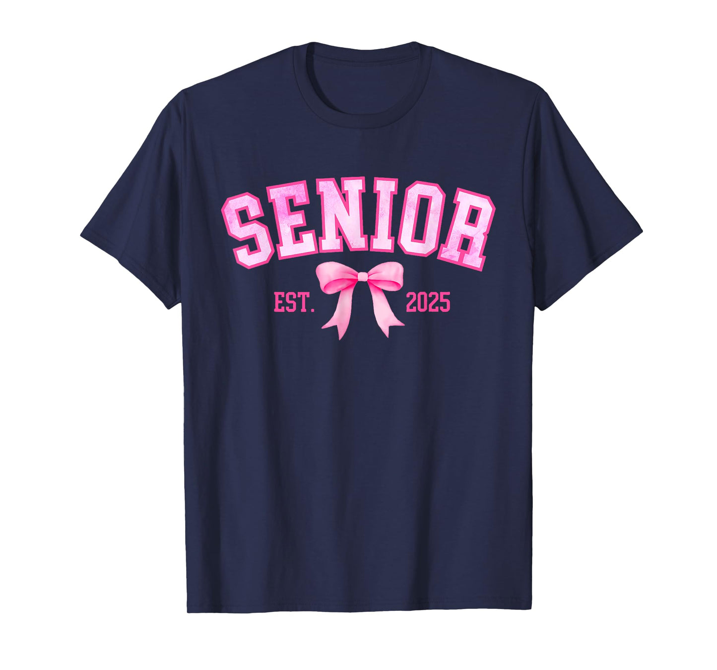 Senior 2025 Coquette Class of 2025 Pink Bows Retro T-Shirt