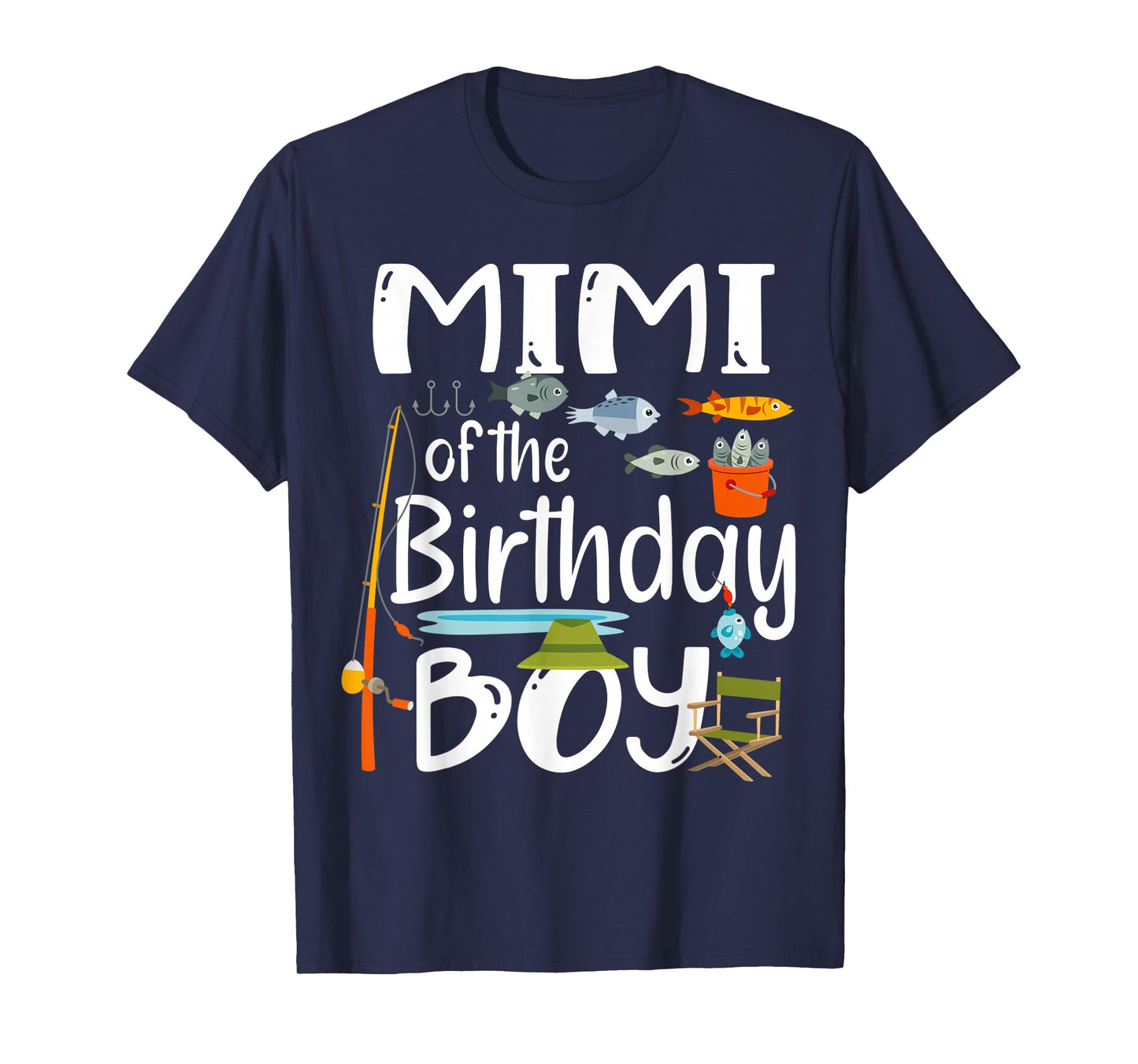 Fishing Birthday Boy Party Look with Rod Fish Hooks for Mimi T-Shirt