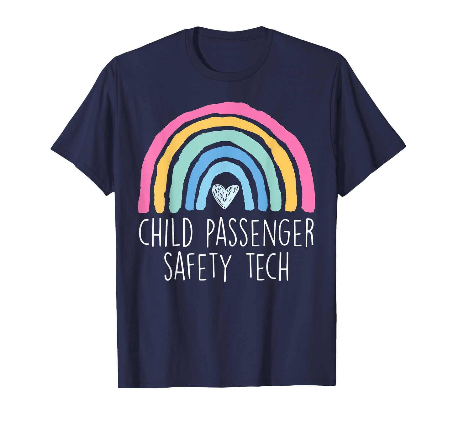 Retro Rainbow Child Passenger Safety Tech CPS Technician T-Shirt