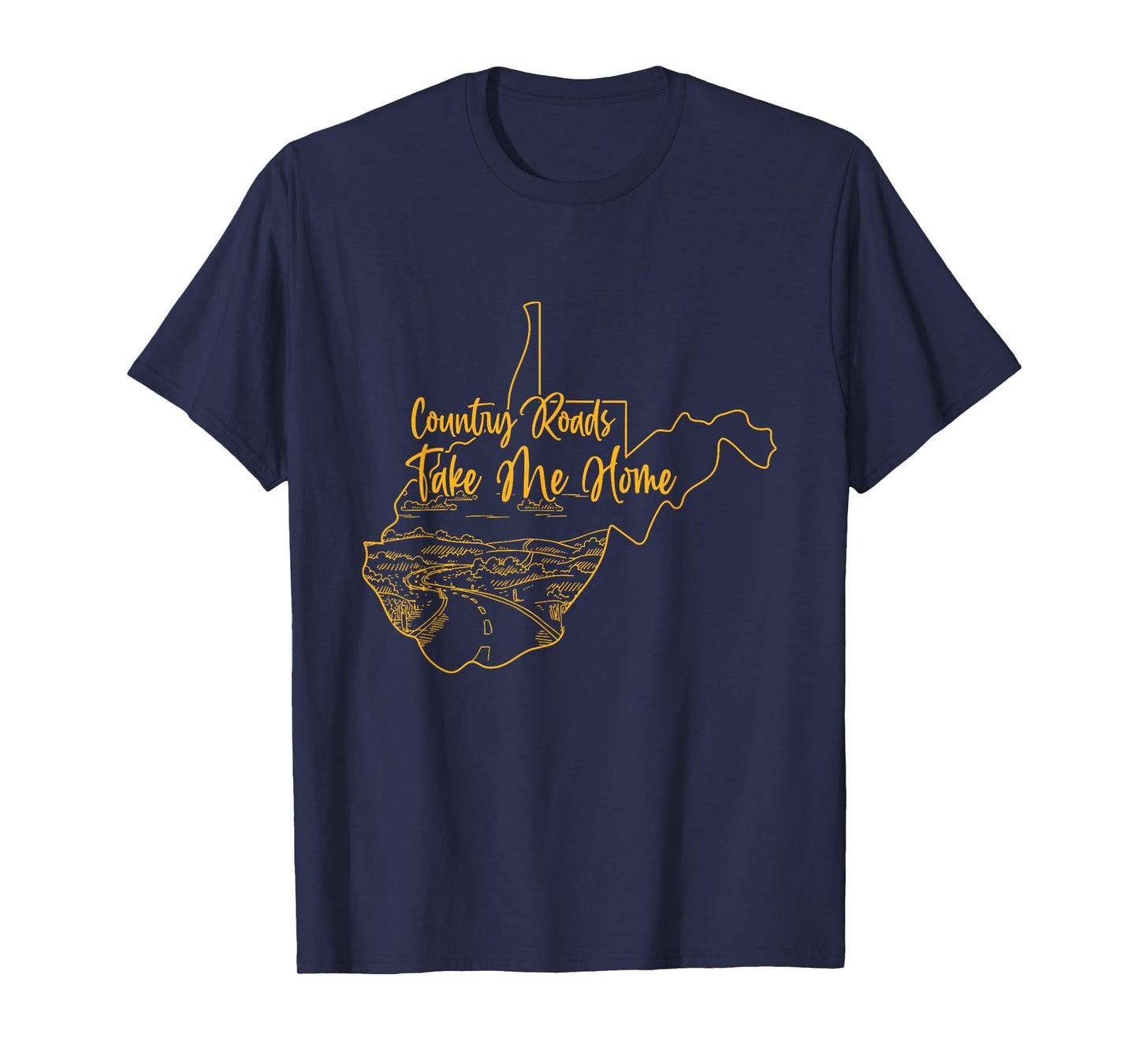 West Virginia Pride | WV Home | Country Roads | Footprint T-Shirt