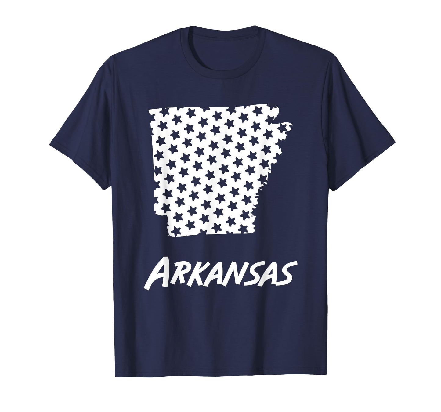 Arkansas USA State Outline Stars Vintage Retro Design T-Shirt
