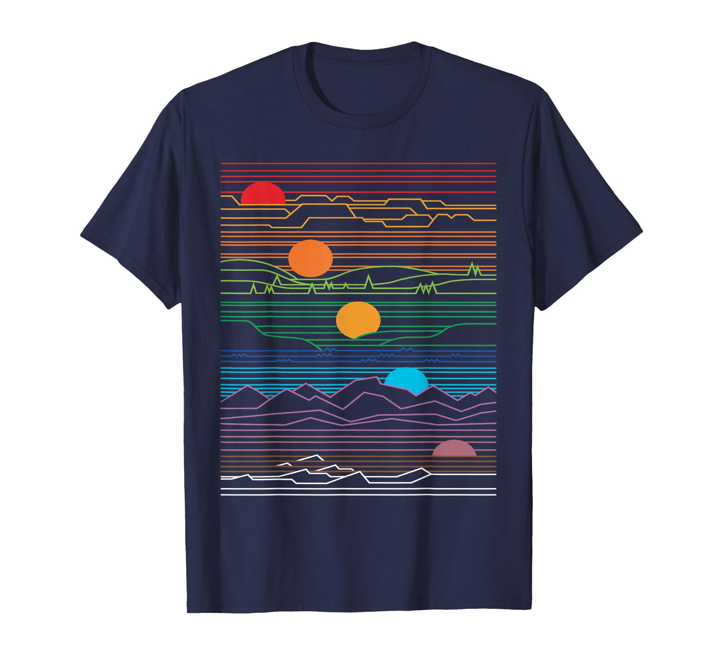 EDM Techno Sun Moon Design Dance Rave Music Festival T-Shirt