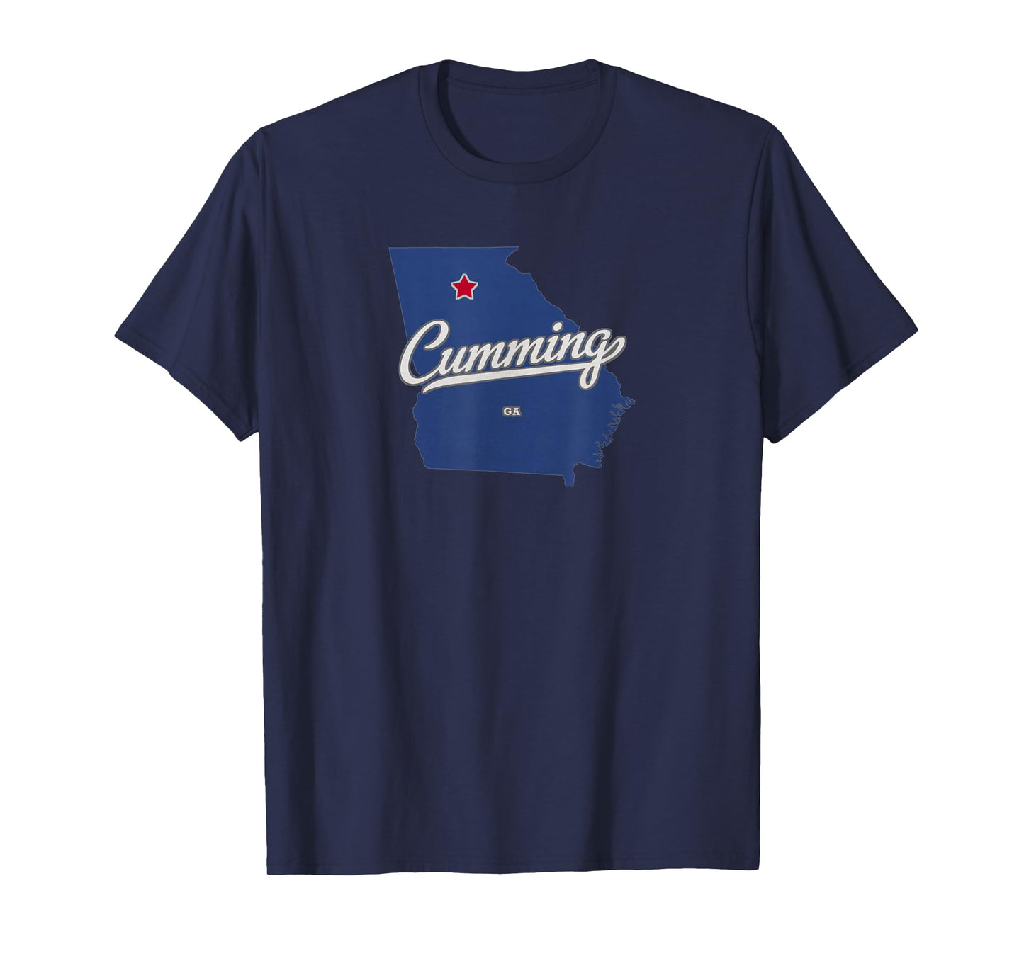 Cumming Georgia GA Map T-Shirt