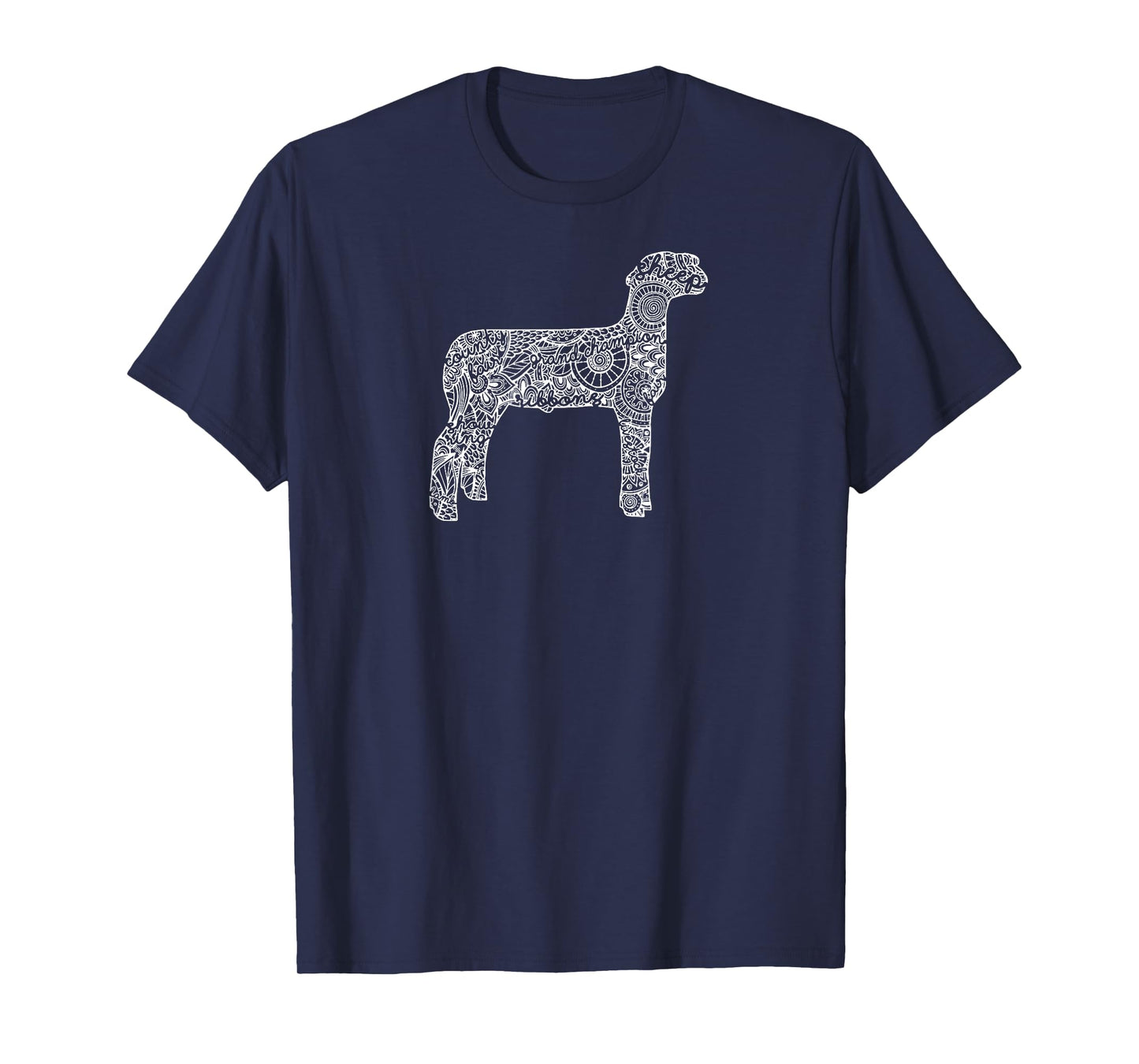 Sheep Livestock Show Mandala T-Shirt - Lamb Ram Stock Show T-Shirt