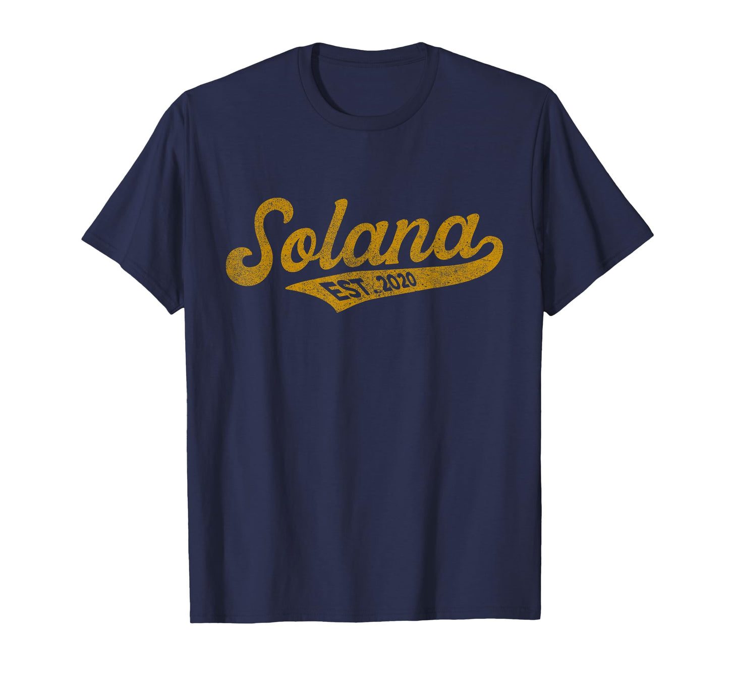 Vintage Solana SOL Script Bold Font | Solana Crypto T-Shirt